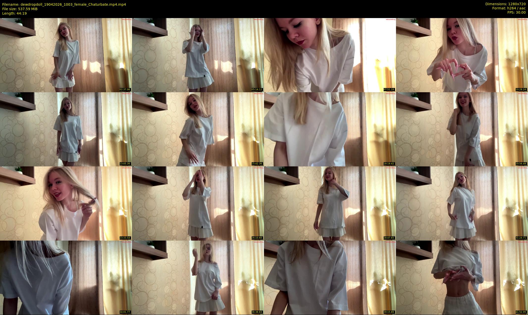 dewdropdoll — 45 minute Chaturbate female cam show recording, 720p, Apr 19, 2026