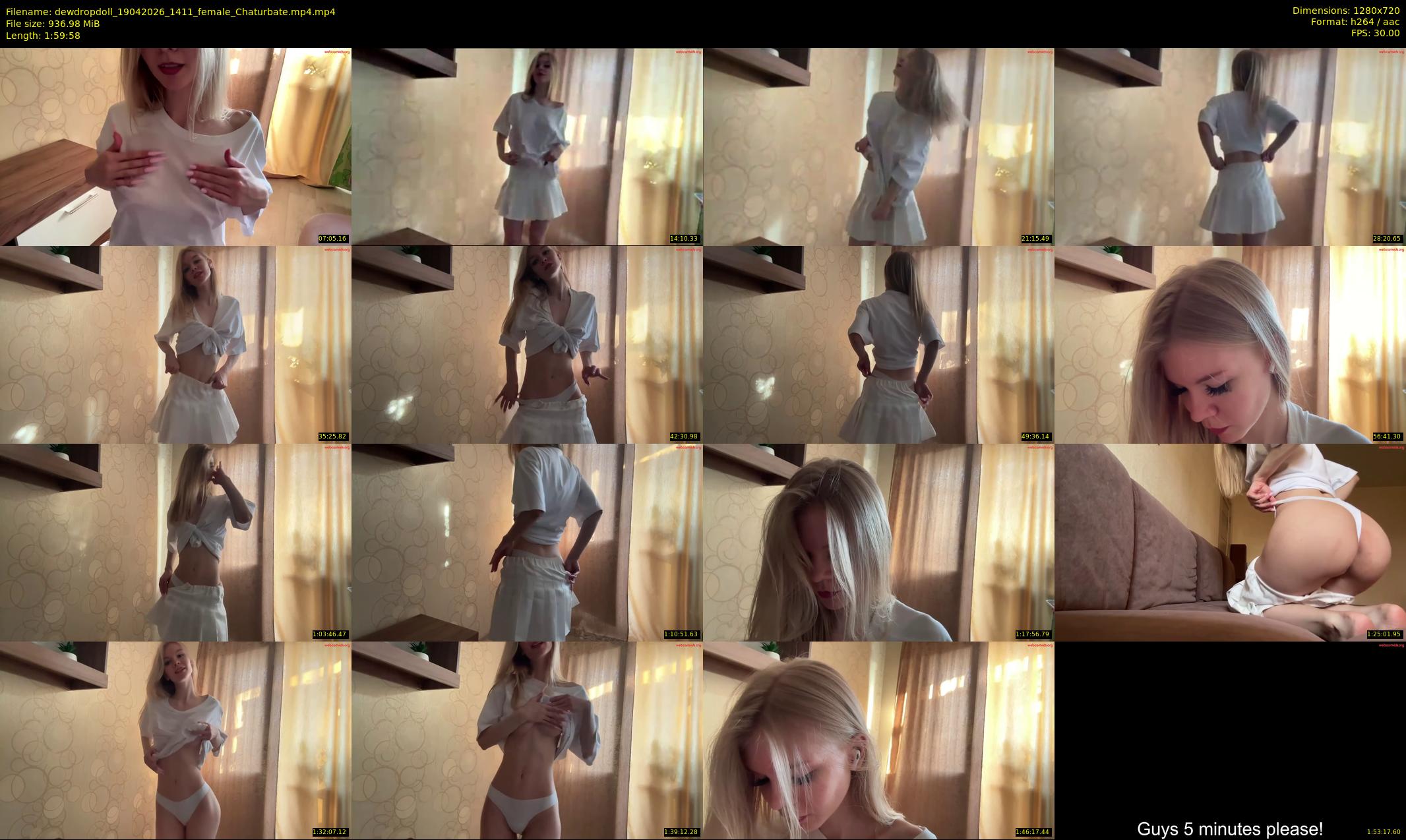 dewdropdoll — 120 minute Chaturbate female cam show recording, 720p, Apr 19, 2026