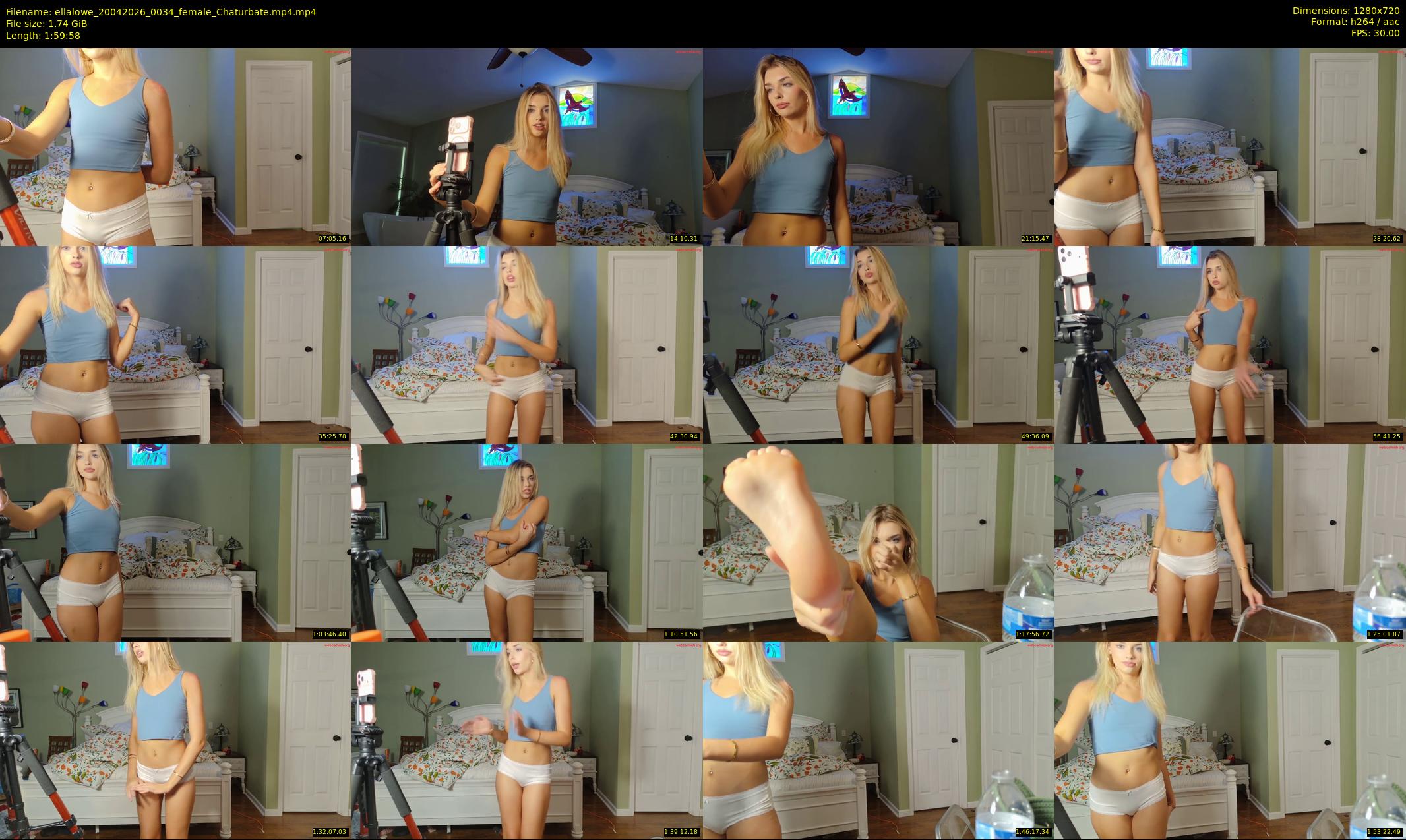 ellalowe — 120 minute Chaturbate female cam show recording, 720p, Apr 20, 2026