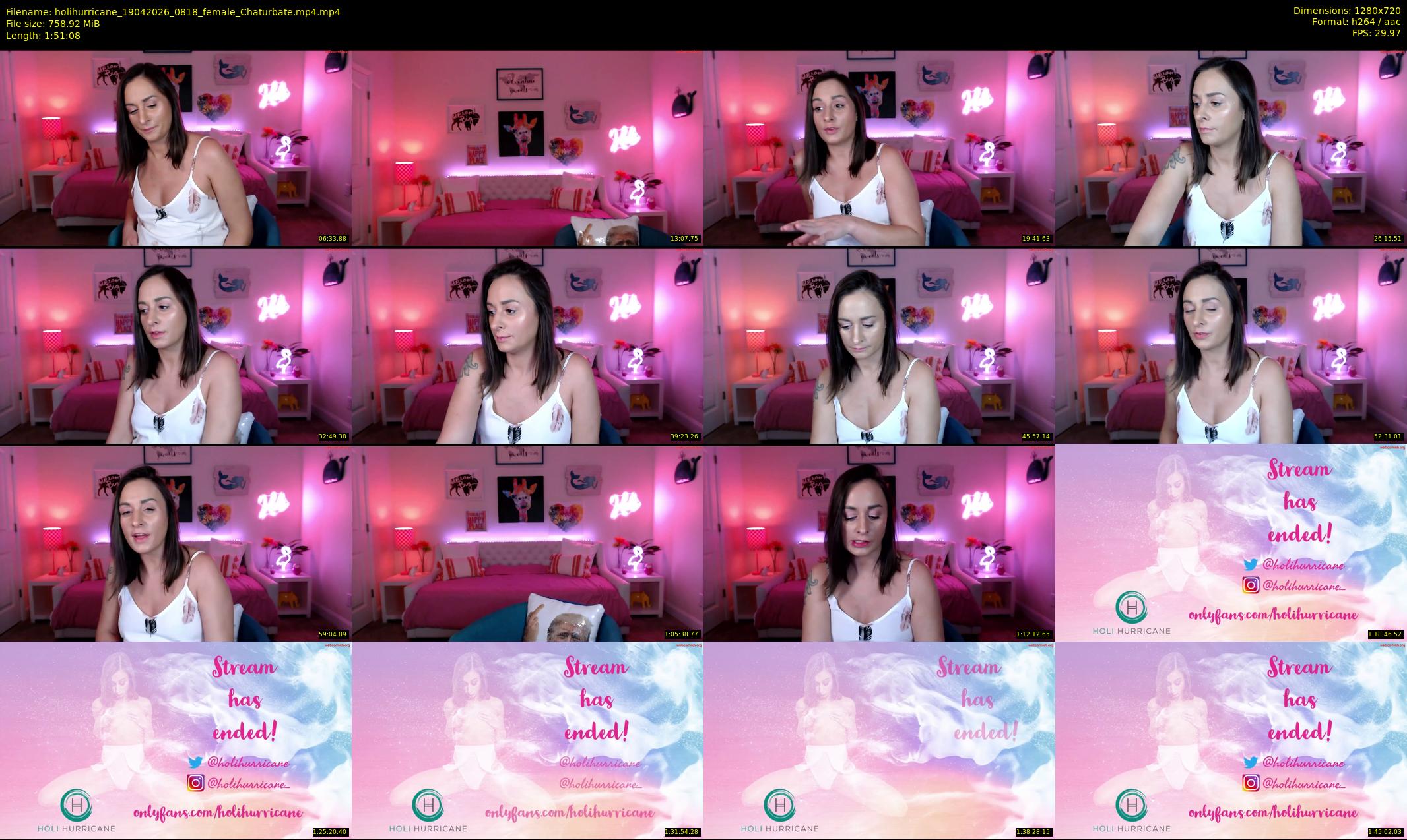 holihurricane — 112 minute Chaturbate female cam show recording, 720p, Apr 19, 2026