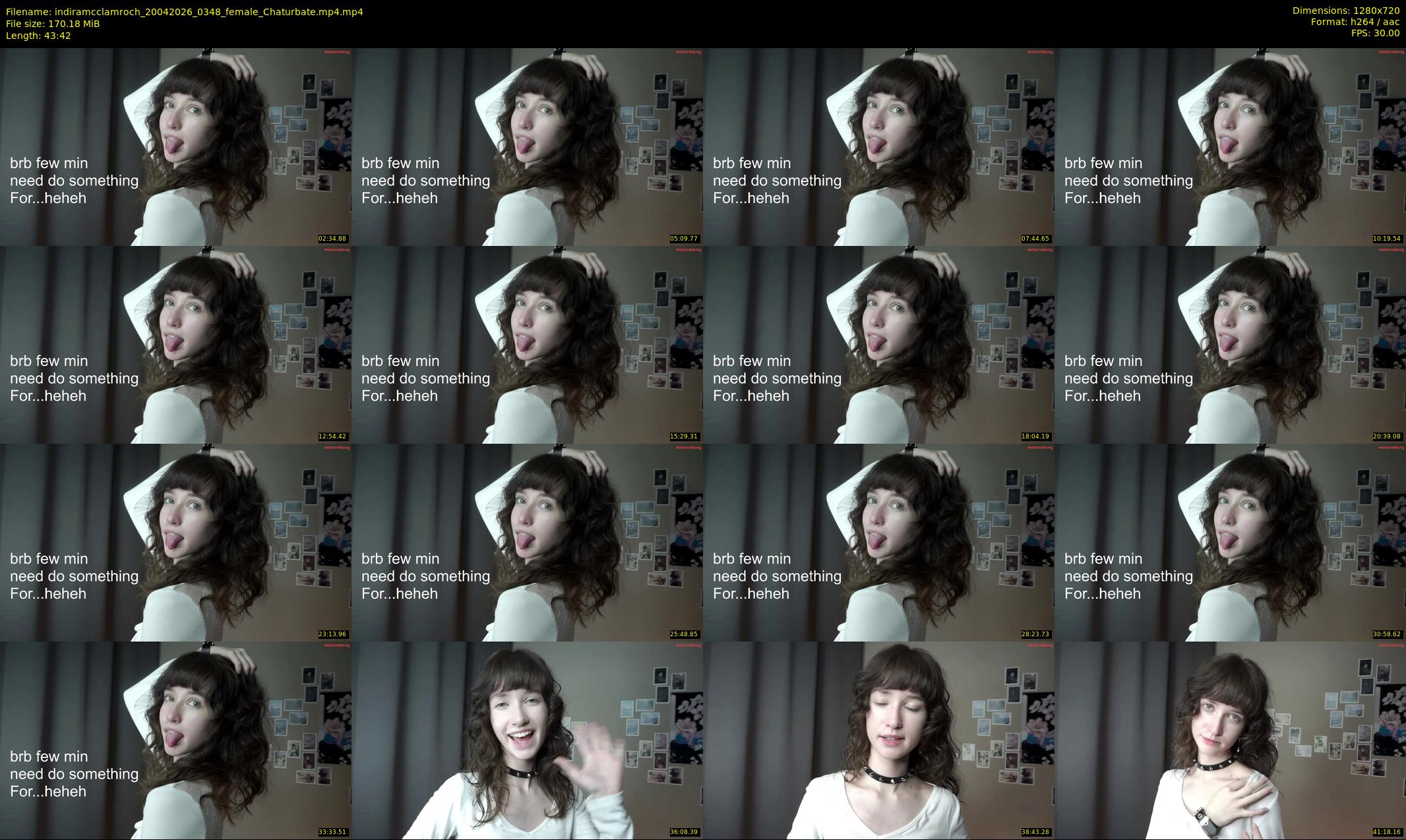 indiramcclamroch — 44 minute Chaturbate female cam show recording, 720p, Apr 20, 2026
