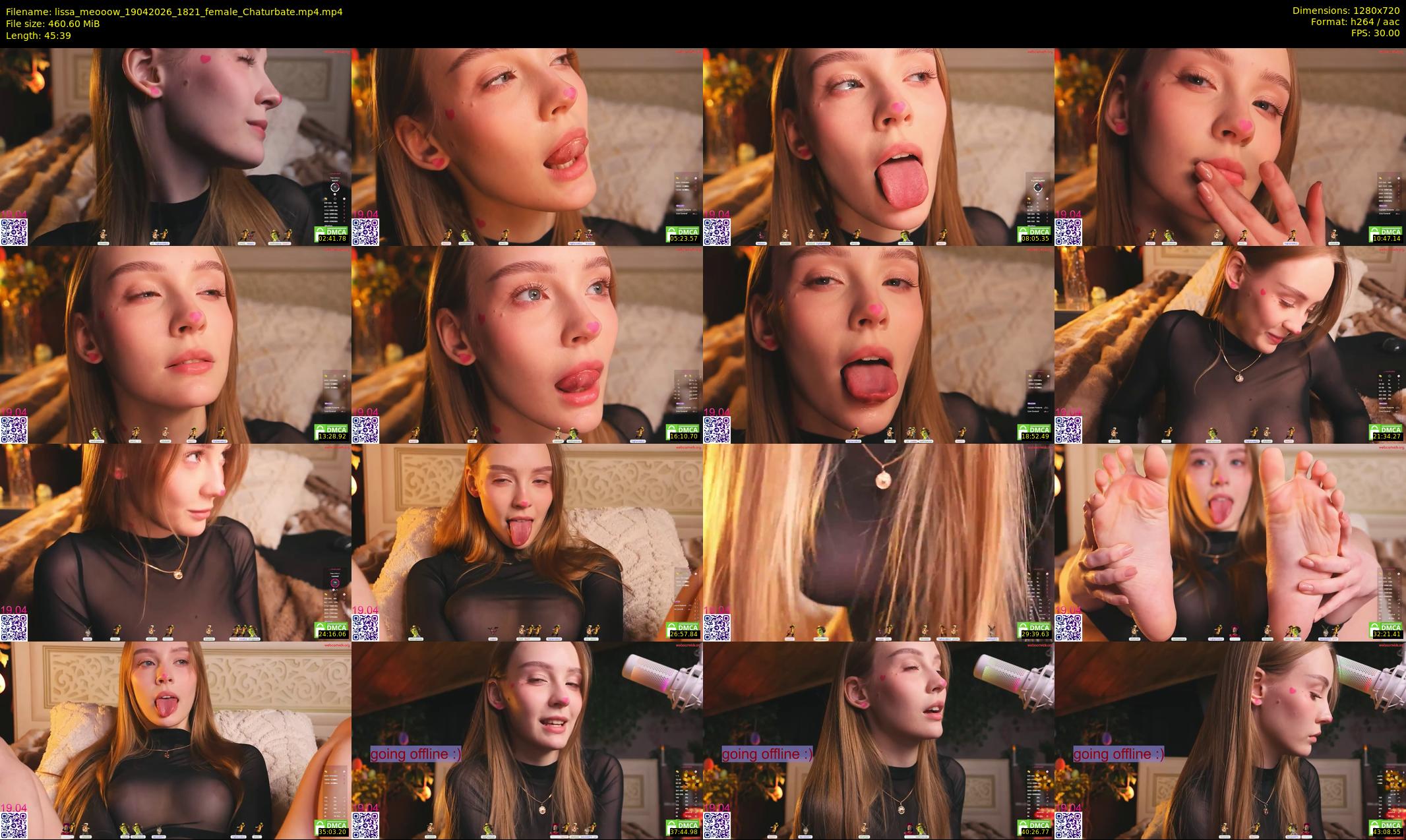 lissa_meooow — 46 minute Chaturbate female cam show recording, 720p, Apr 19, 2026