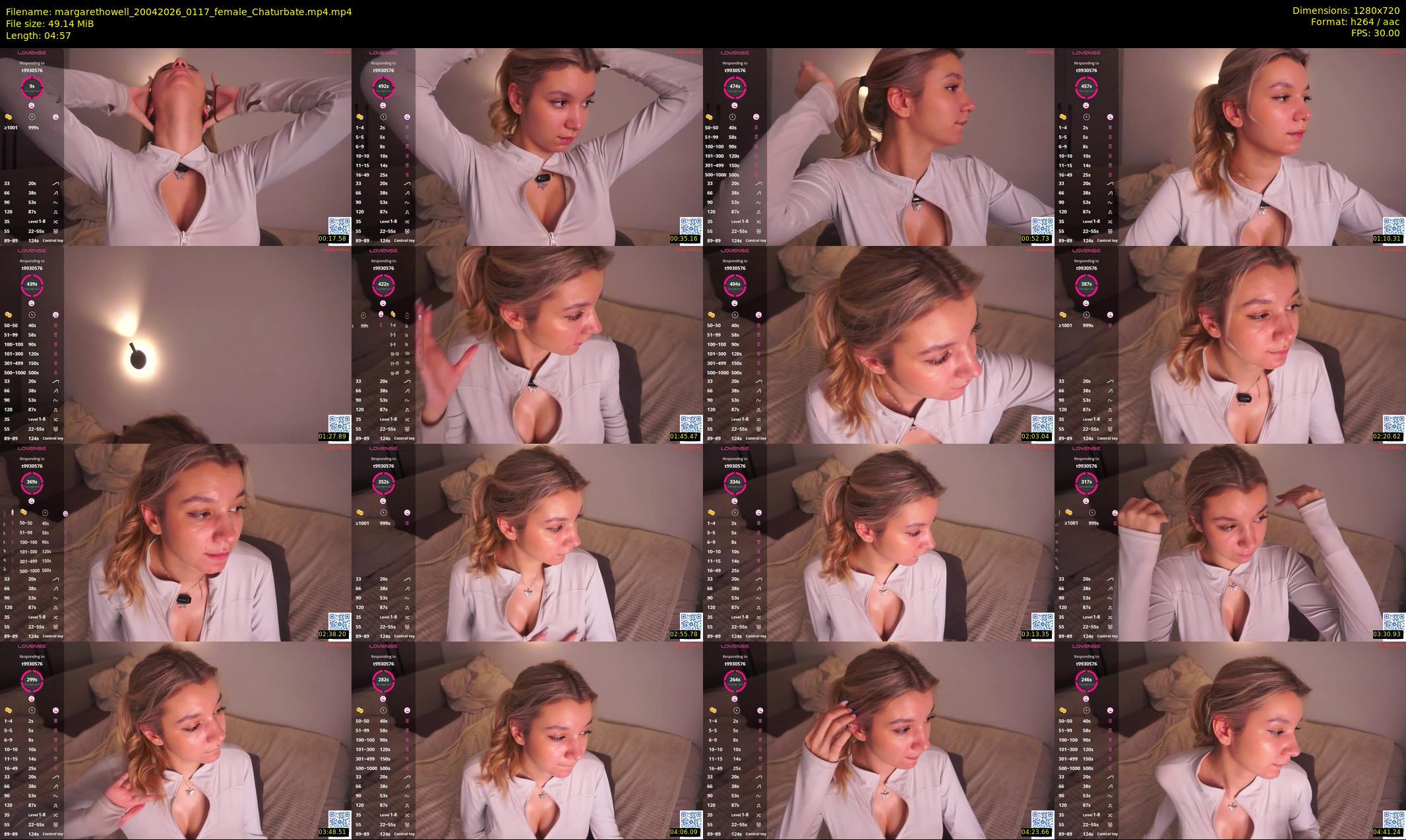 margarethowell — 5 minute Chaturbate female cam show recording, 720p, Apr 20, 2026