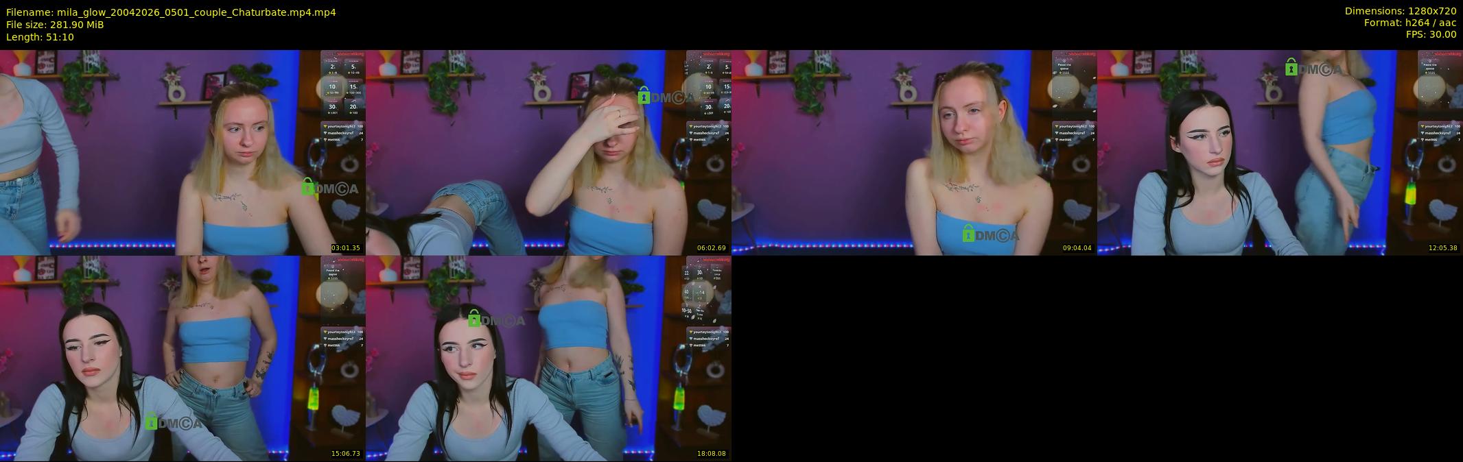 mila_glow — 52 minute Chaturbate female cam show recording, 720p, Apr 20, 2026