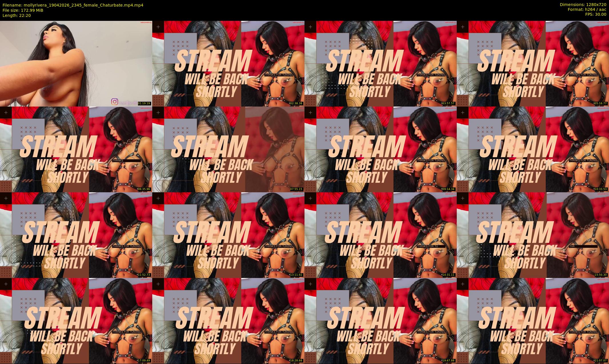 mollyrivera — 23 minute Chaturbate female cam show recording, 720p, Apr 19, 2026