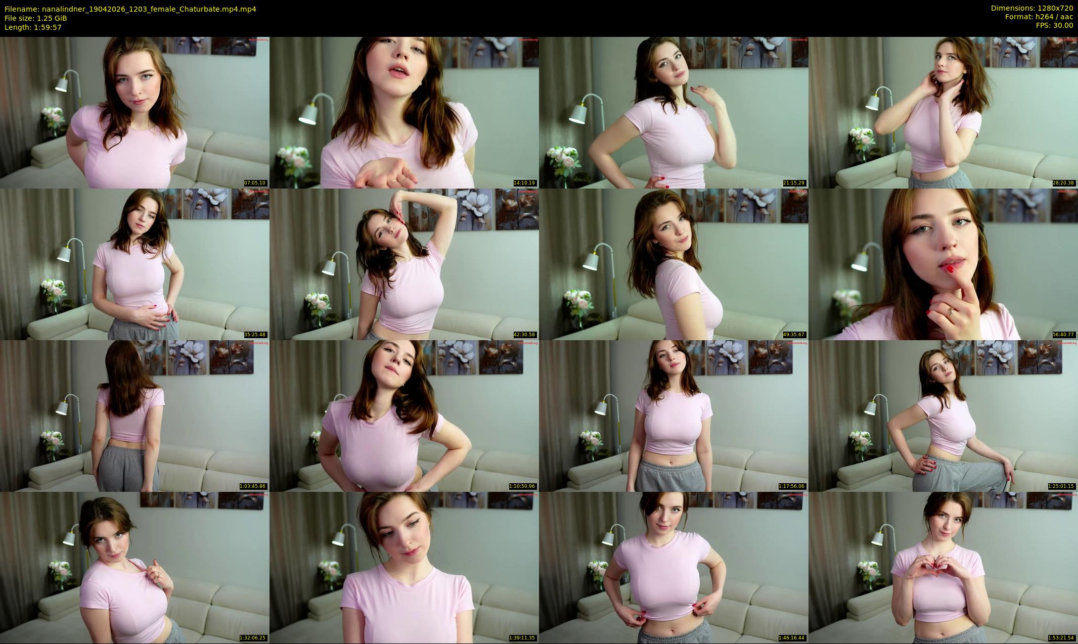 nanalindner — 120 minute Chaturbate female cam show recording, 720p, Apr 19, 2026