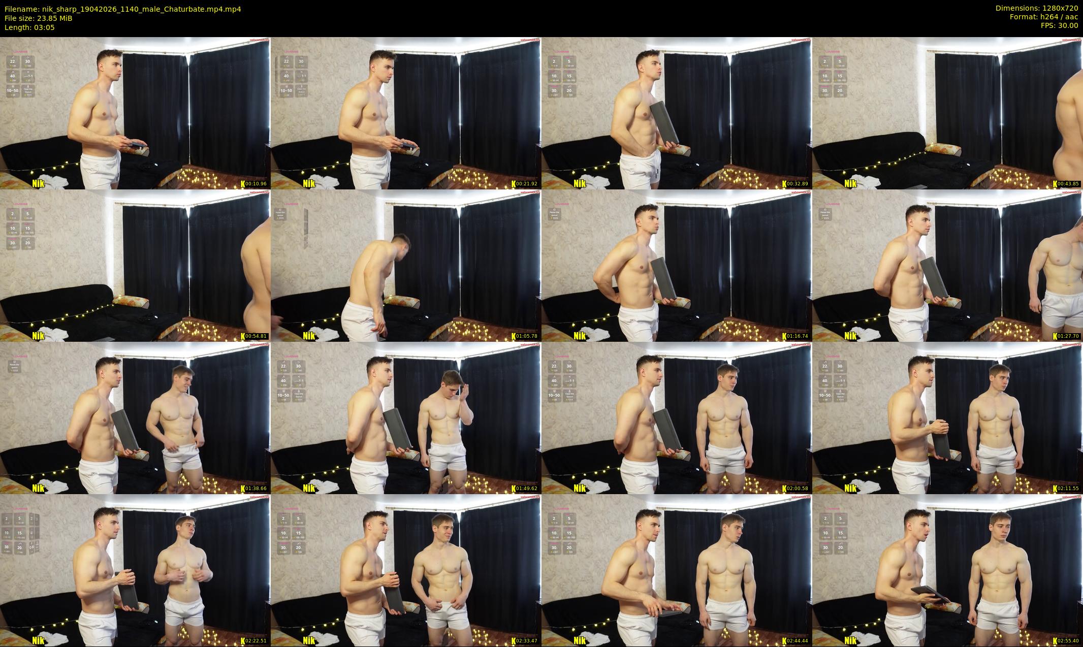 nik_sharp — 4 minute Chaturbate male cam show recording, 720p, Apr 19, 2026