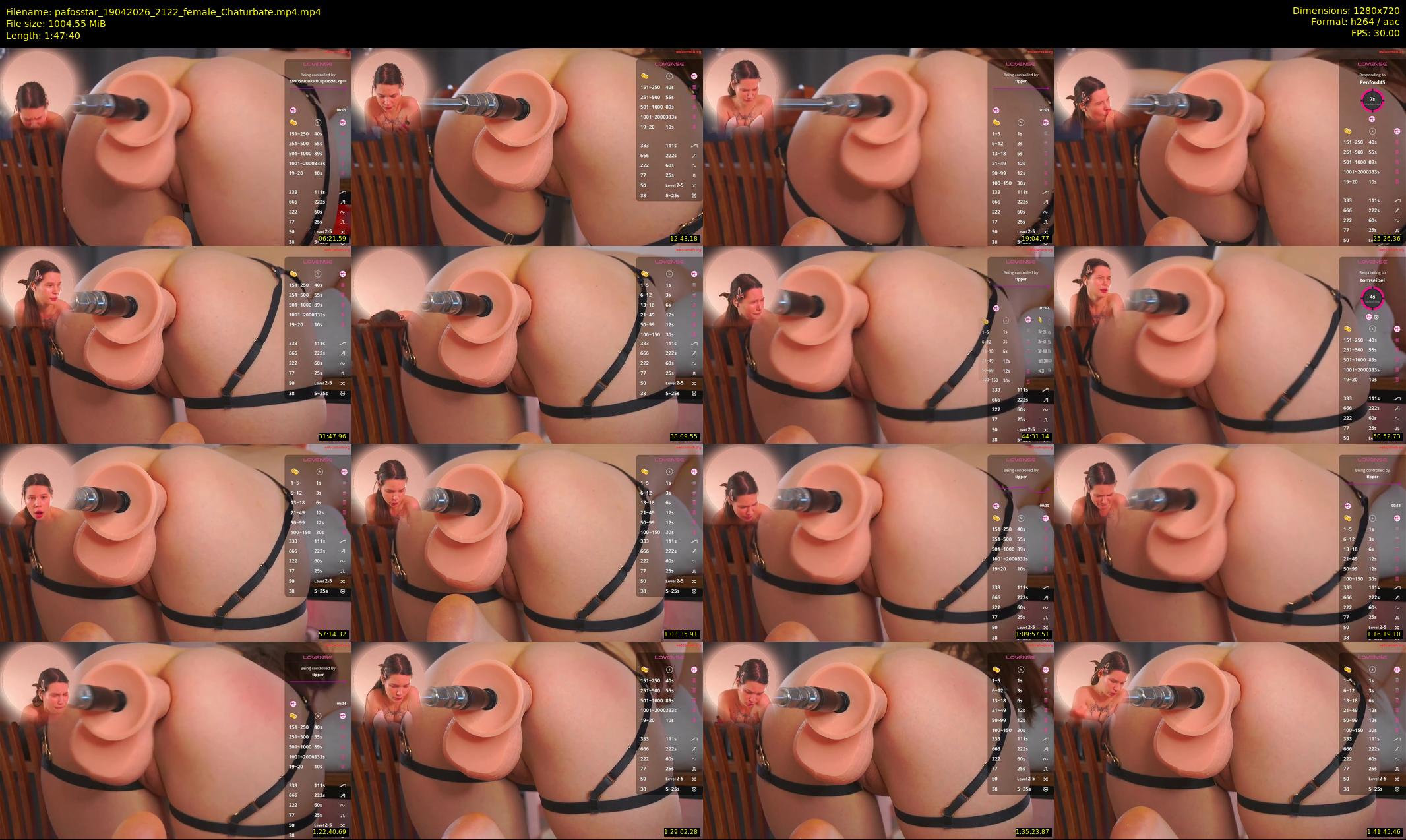 pafosstar — 108 minute Chaturbate female cam show recording, 720p, Apr 19, 2026