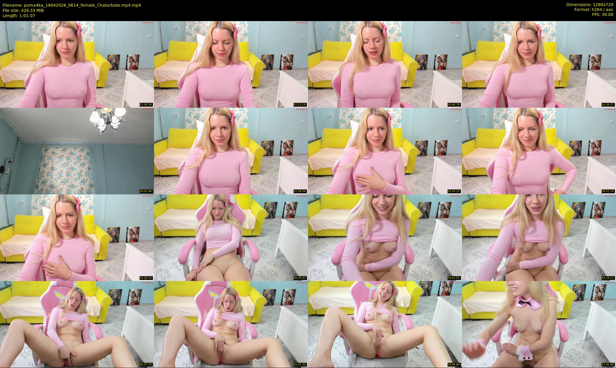 puma4ka — 62 minute Chaturbate female cam show recording, 720p, Apr 19, 2026
