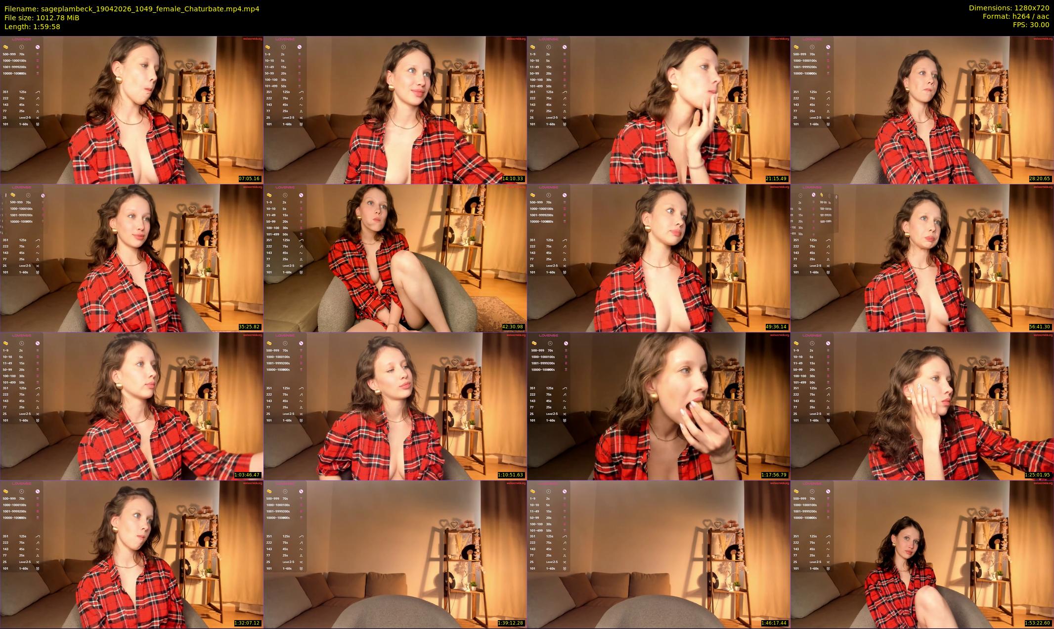 sageplambeck — 120 minute Chaturbate female cam show recording, 720p, Apr 19, 2026