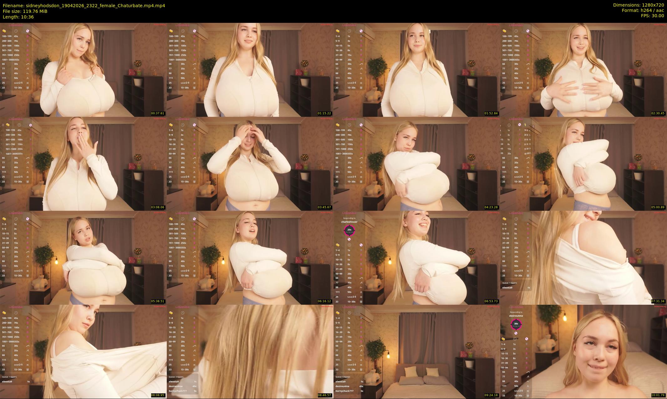 sidneyhodsdon — 11 minute Chaturbate female cam show recording, 720p, Apr 19, 2026