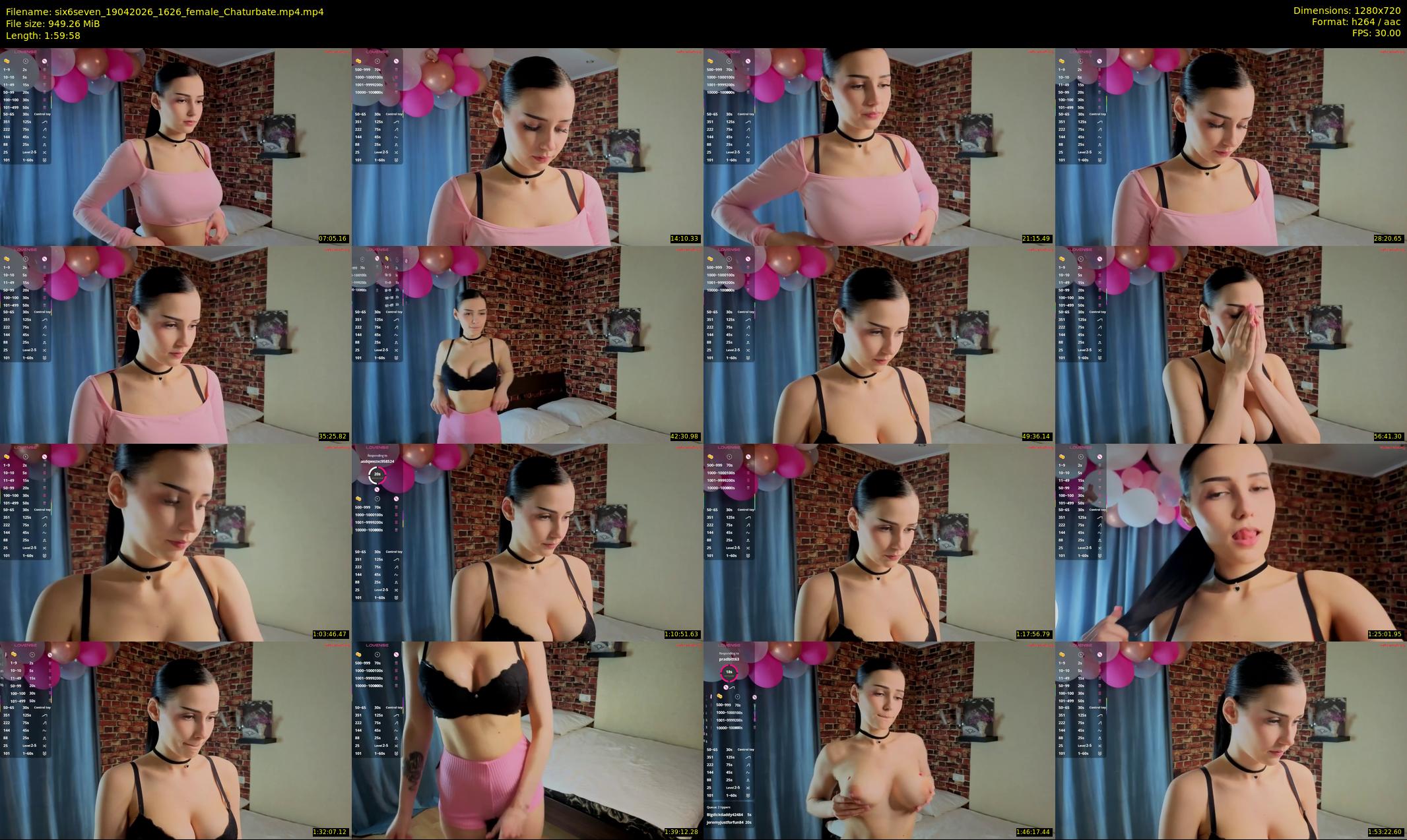 six6seven — 120 minute Chaturbate female cam show recording, 720p, Apr 19, 2026