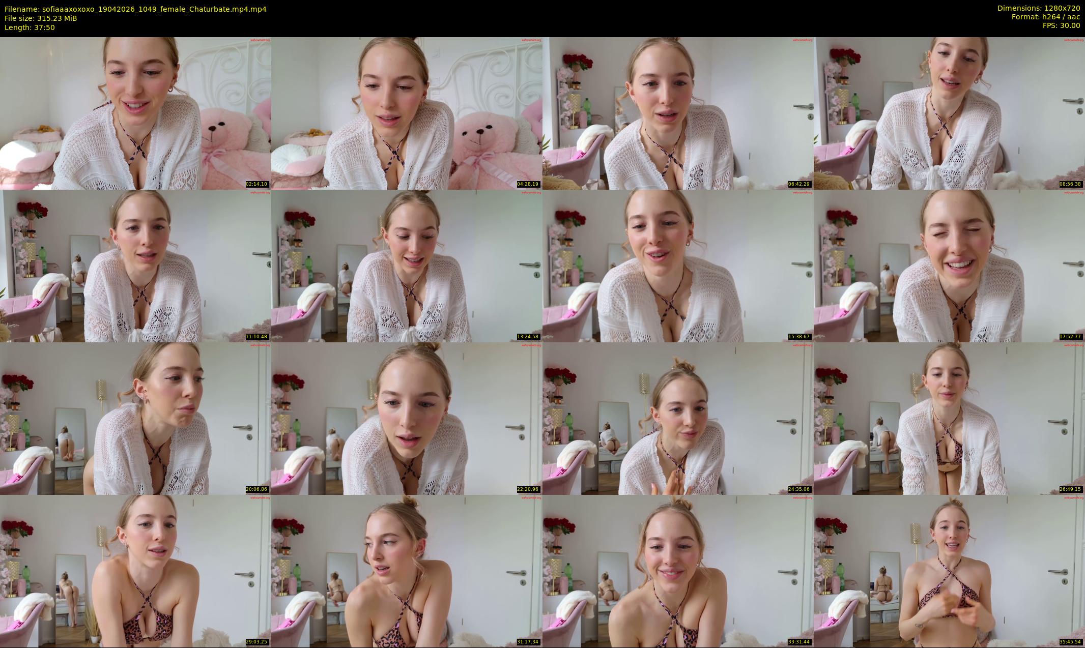 sofiaaaxoxoxo — 38 minute Chaturbate female cam show recording, 720p, Apr 19, 2026
