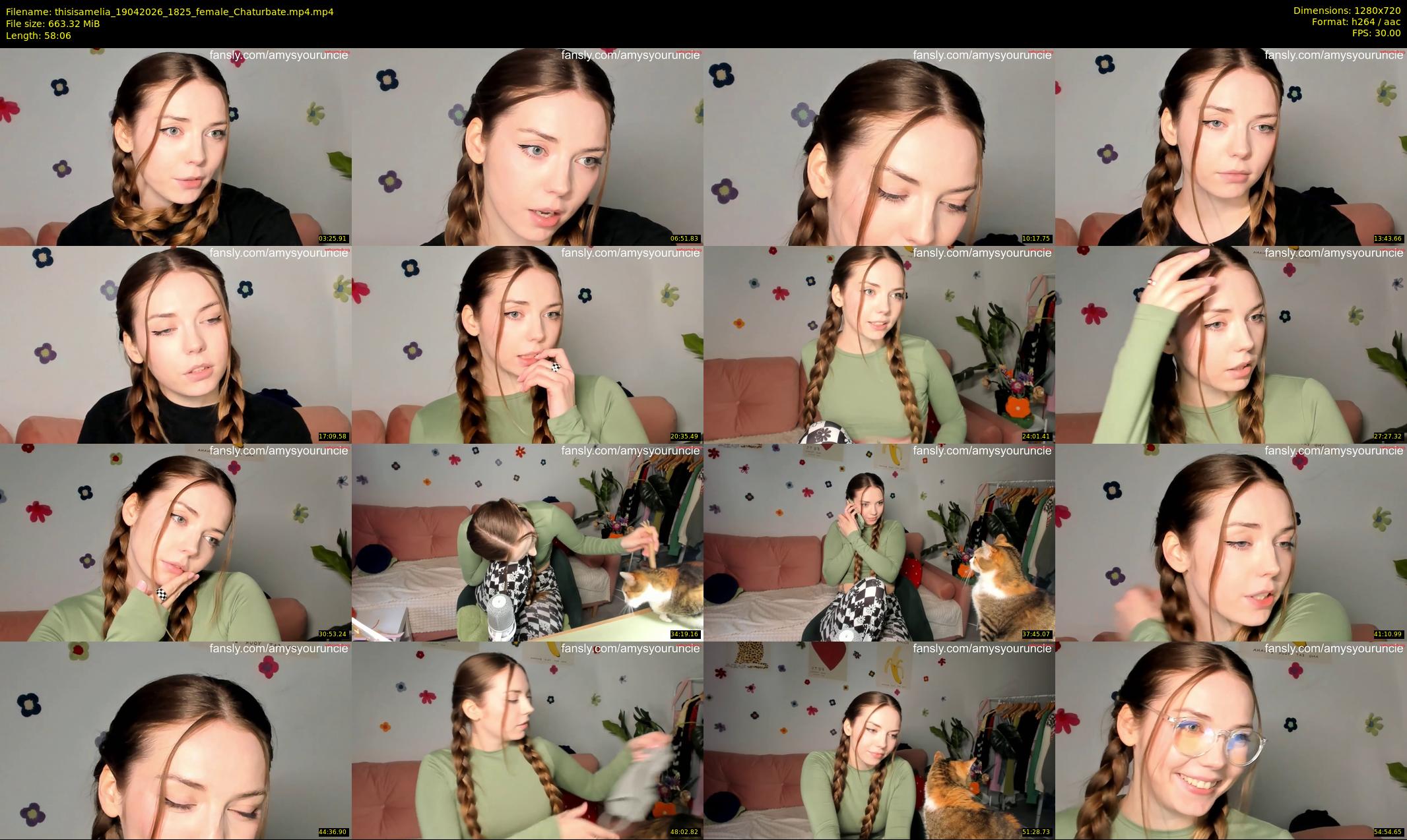 thisisamelia — 59 minute Chaturbate female cam show recording, 720p, Apr 19, 2026