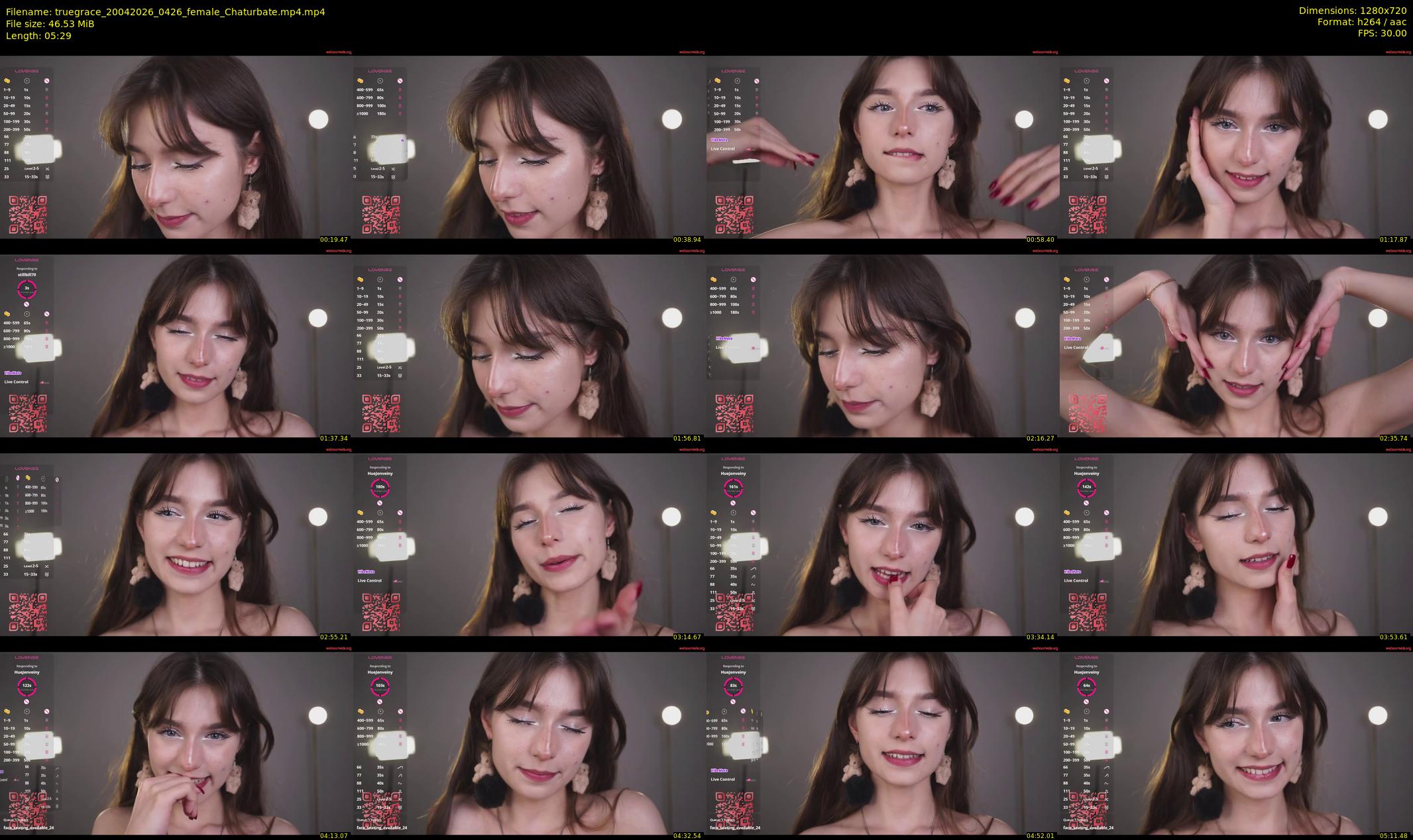 truegrace — 6 minute Chaturbate female cam show recording, 720p, Apr 20, 2026