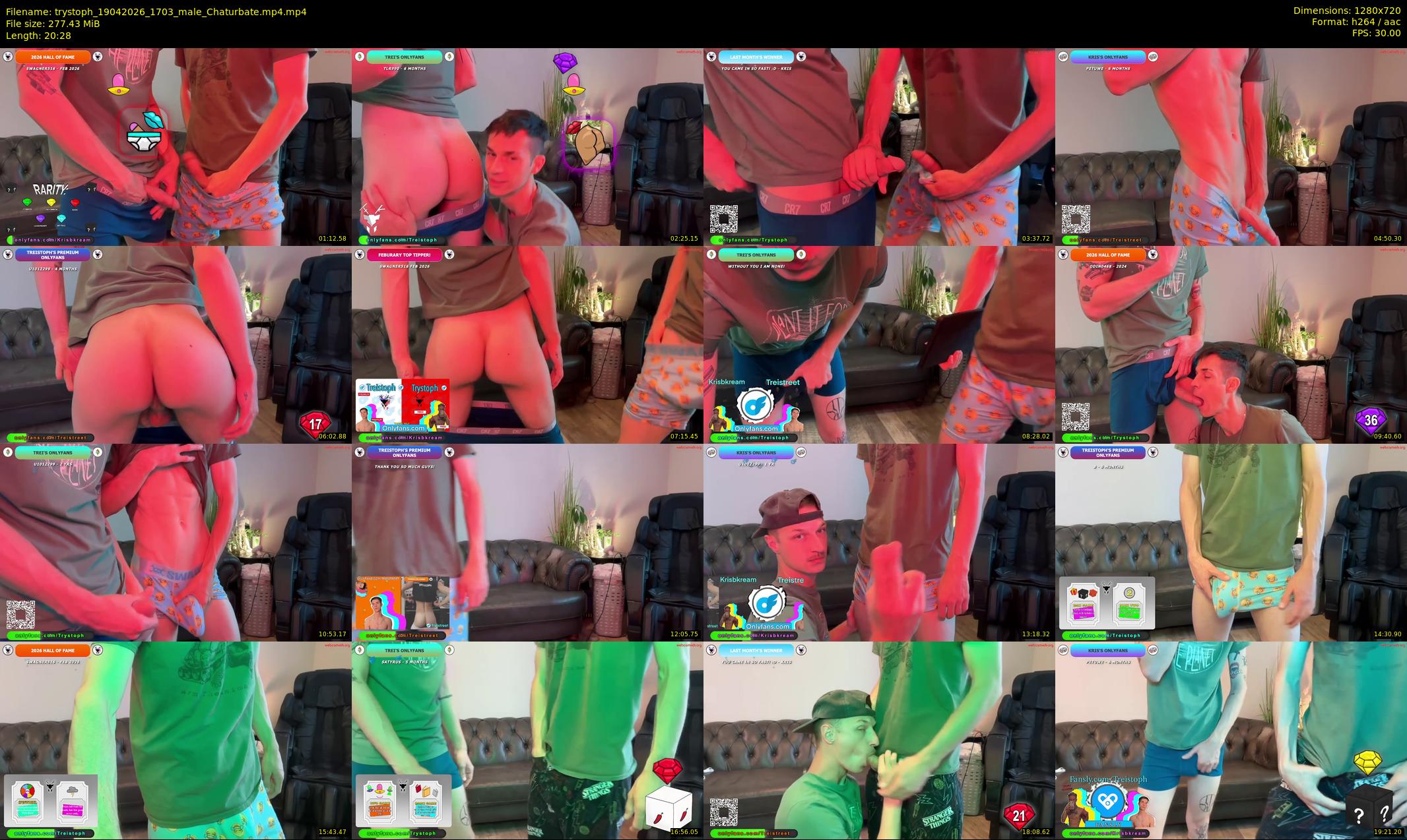 trystoph — 21 minute Chaturbate male cam show recording, 720p, Apr 19, 2026