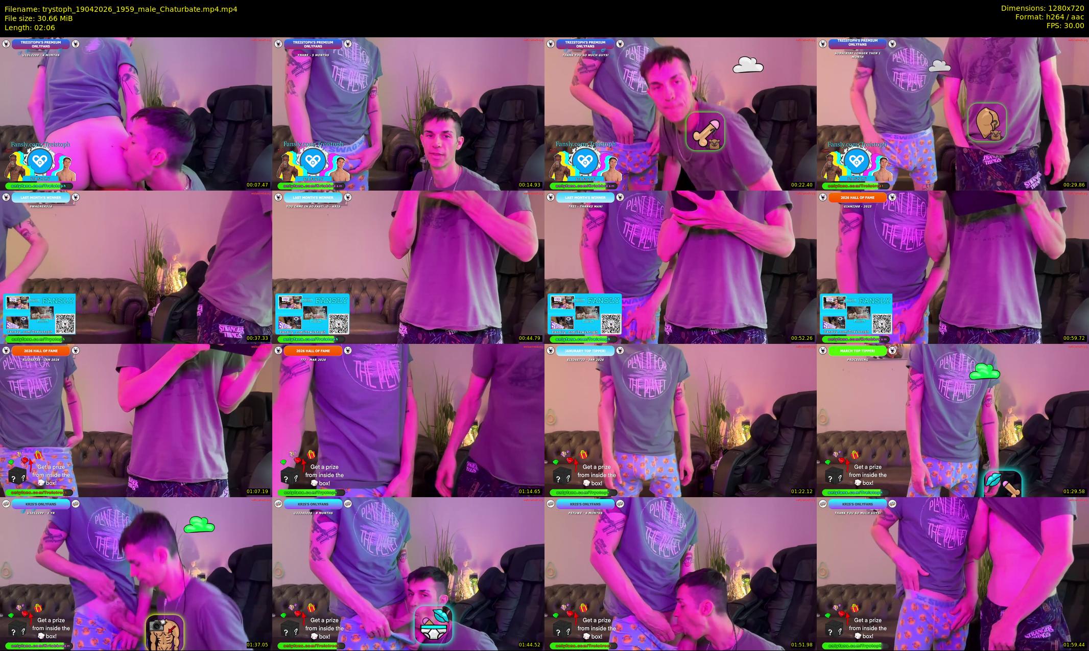 trystoph — 3 minute Chaturbate male cam show recording, 720p, Apr 19, 2026