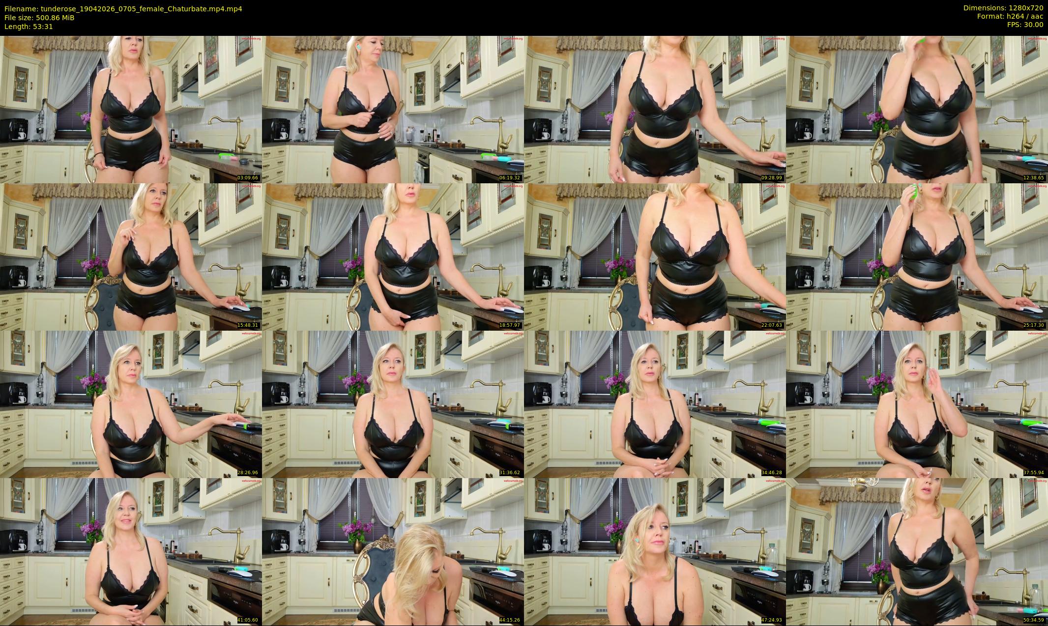 tunderose — 54 minute Chaturbate female cam show recording, 720p, Apr 19, 2026