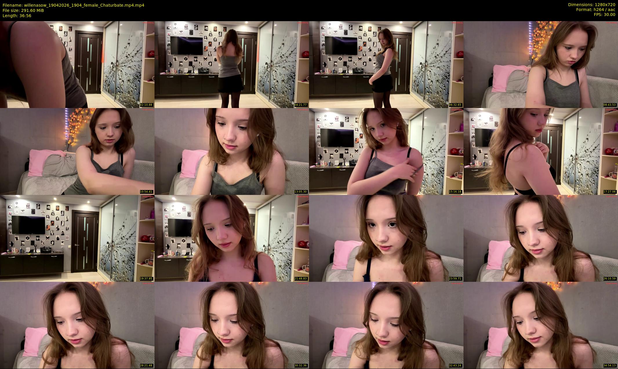 willenasow — 37 minute Chaturbate female cam show recording, 720p, Apr 19, 2026