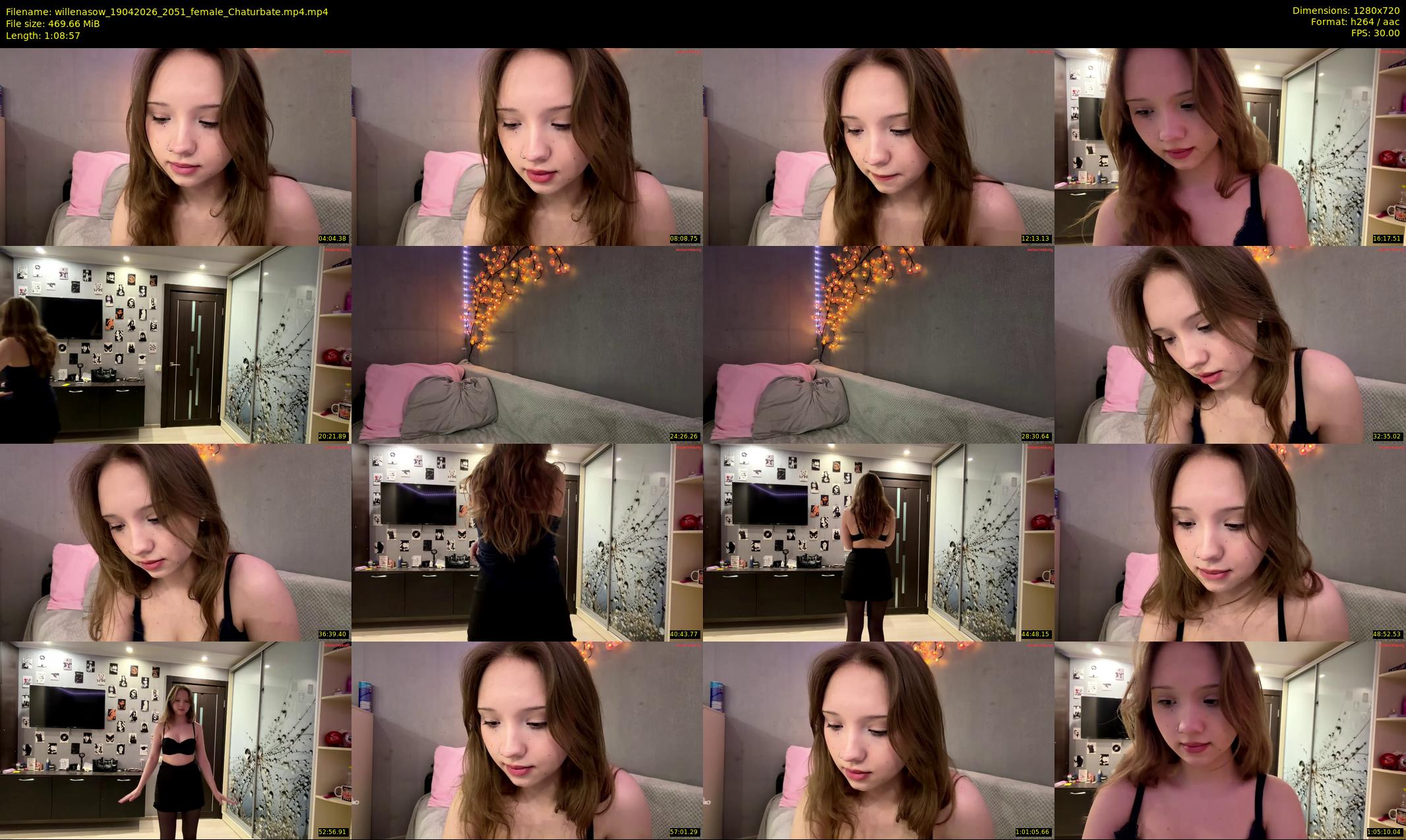 willenasow — 69 minute Chaturbate female cam show recording, 720p, Apr 19, 2026