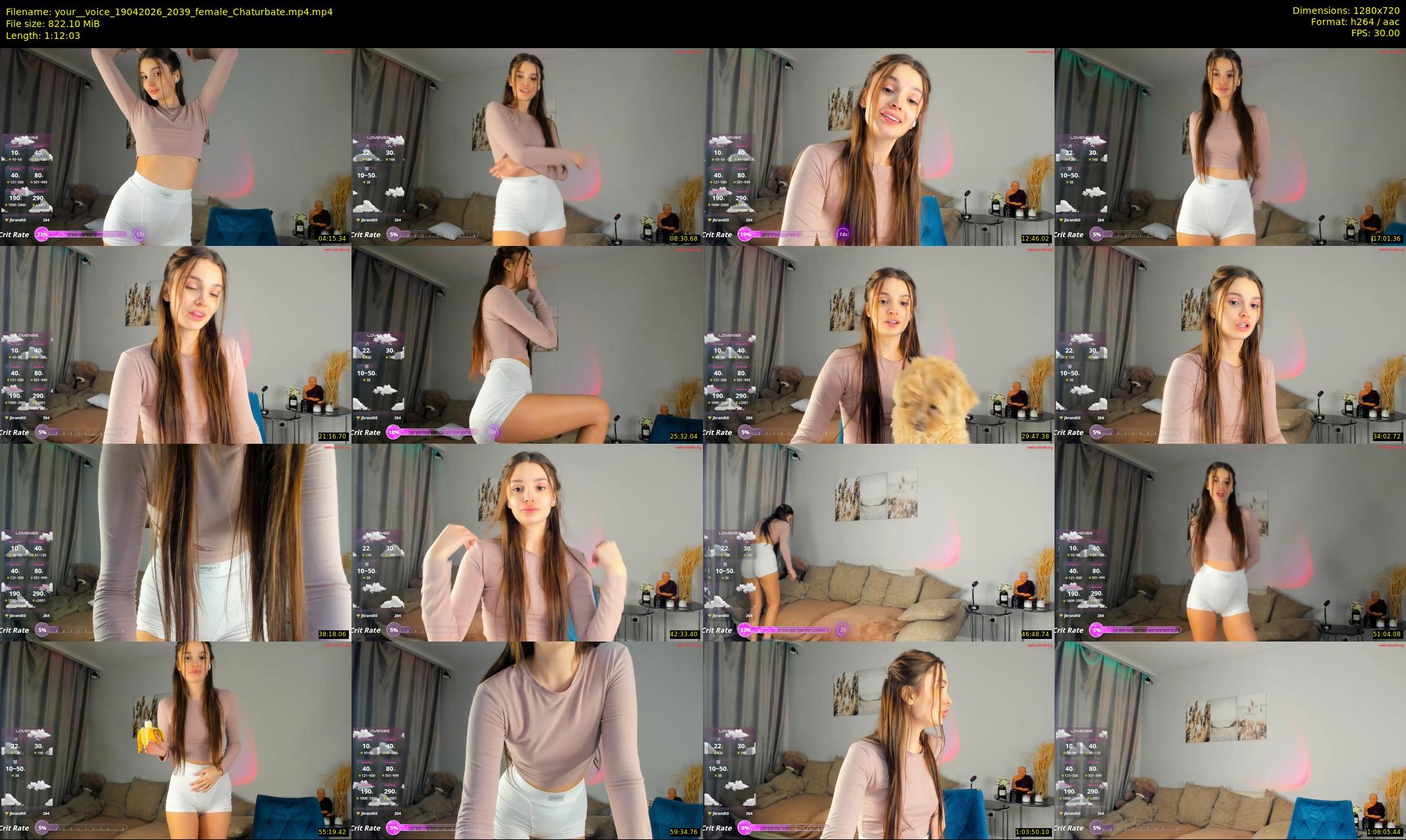 your__voice — 73 minute Chaturbate female cam show recording, 720p, Apr 19, 2026