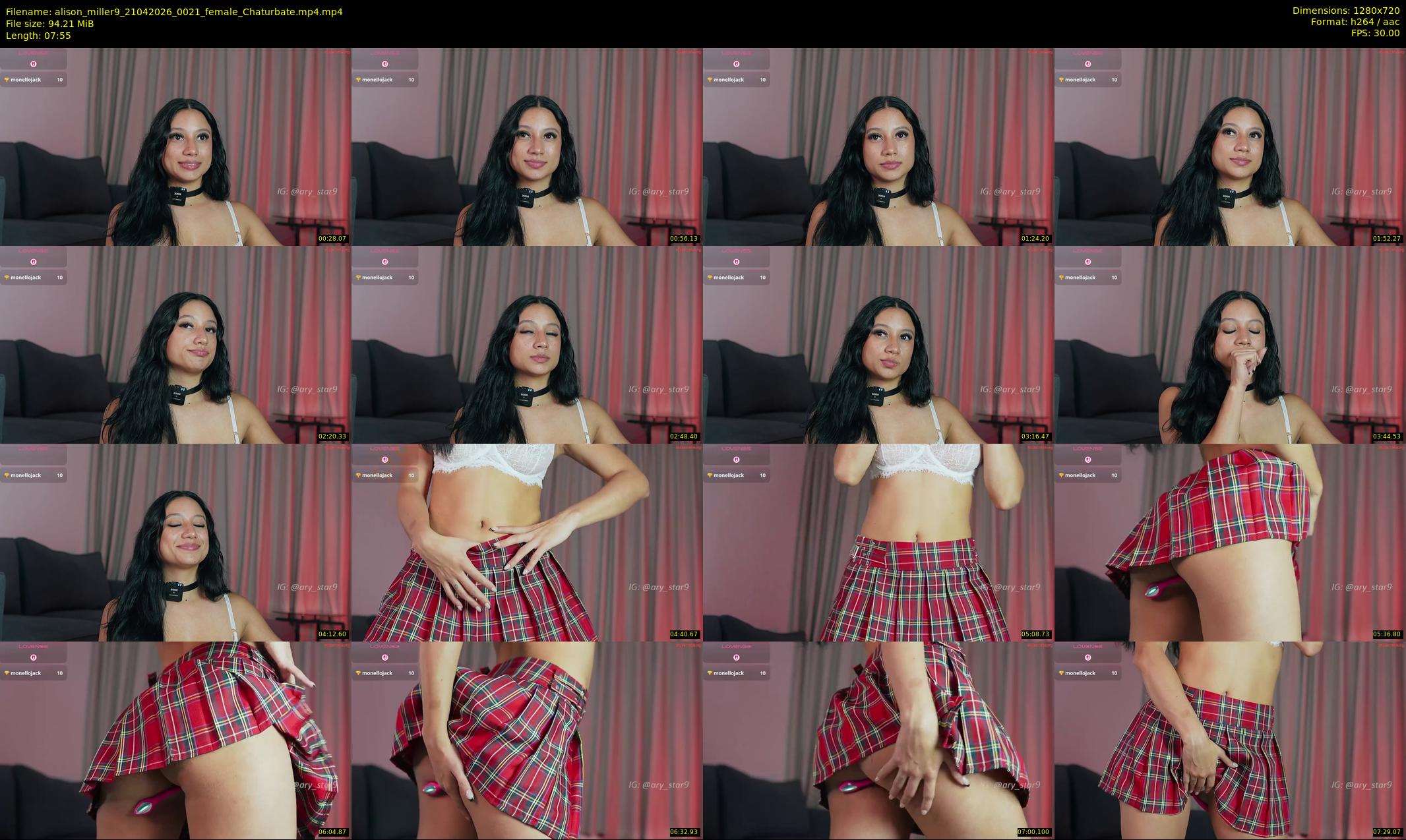 alison_miller9 — 8 minute Chaturbate female cam show recording, 720p, Apr 21, 2026