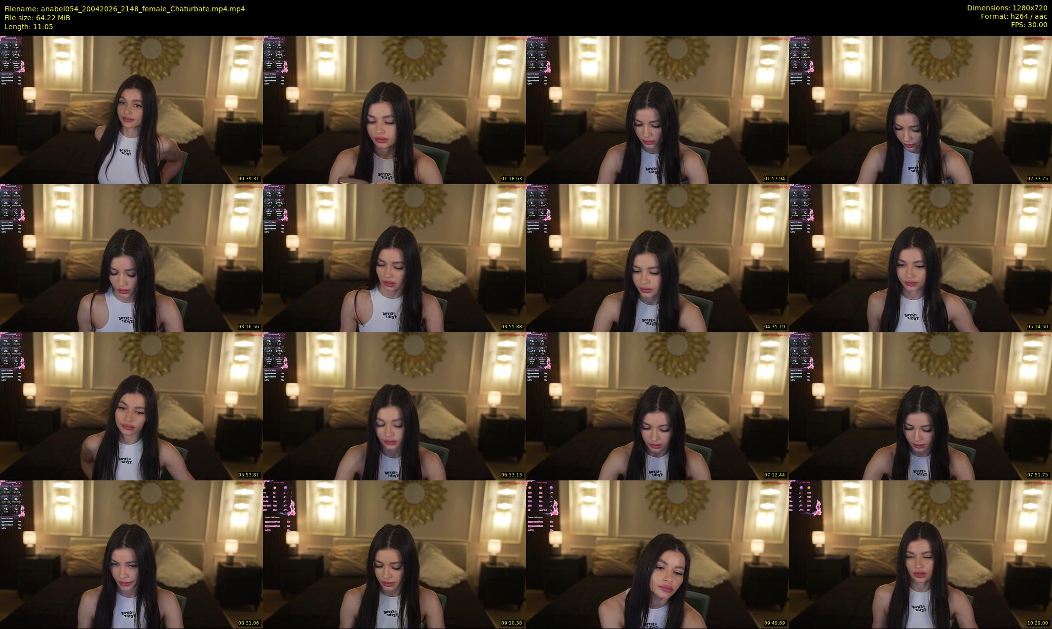 anabel054 — 12 minute Chaturbate female cam show recording, 720p, Apr 20, 2026