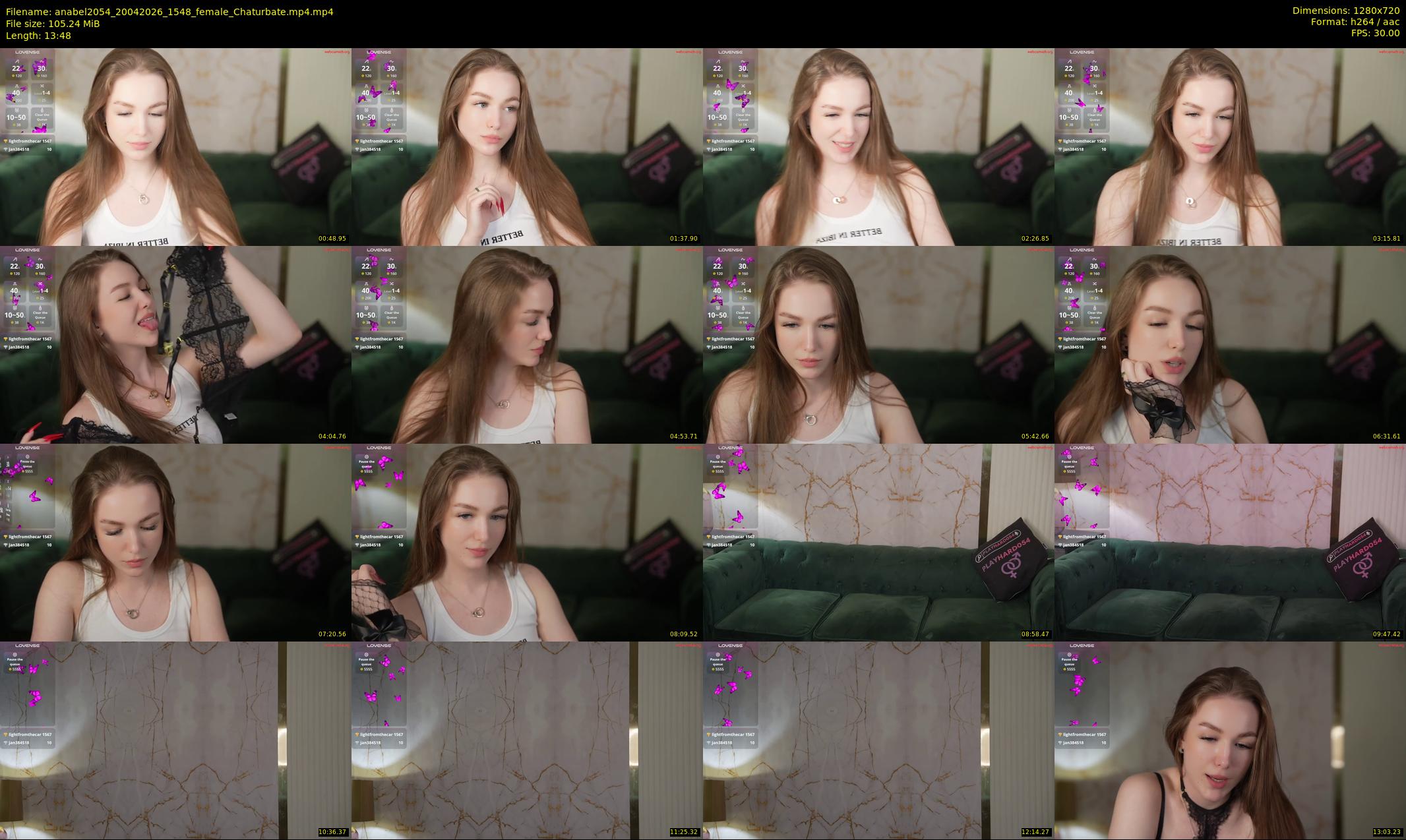 anabel2054 — 14 minute Chaturbate female cam show recording, 720p, Apr 20, 2026