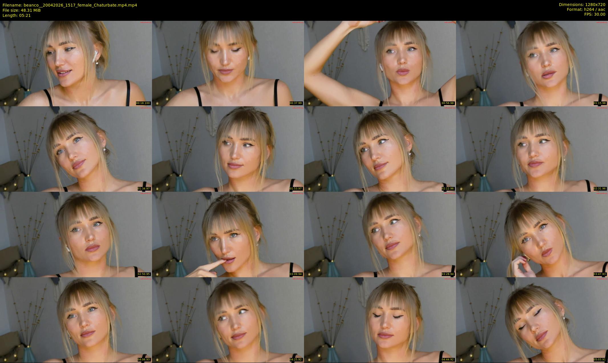 beanco_ — 6 minute Chaturbate female cam show recording, 720p, Apr 20, 2026