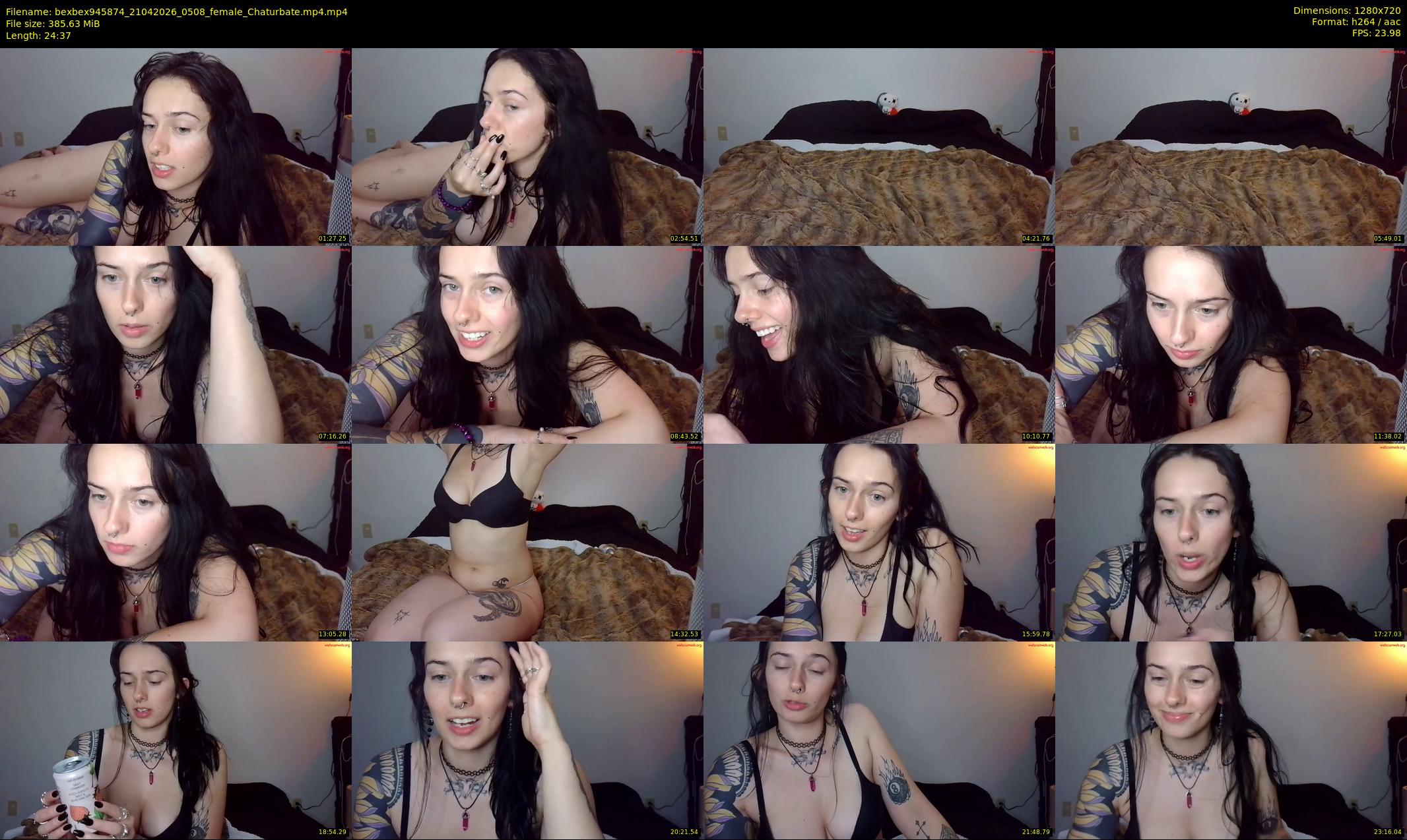 bexbex945874 — 25 minute Chaturbate female cam show recording, 720p, Apr 21, 2026