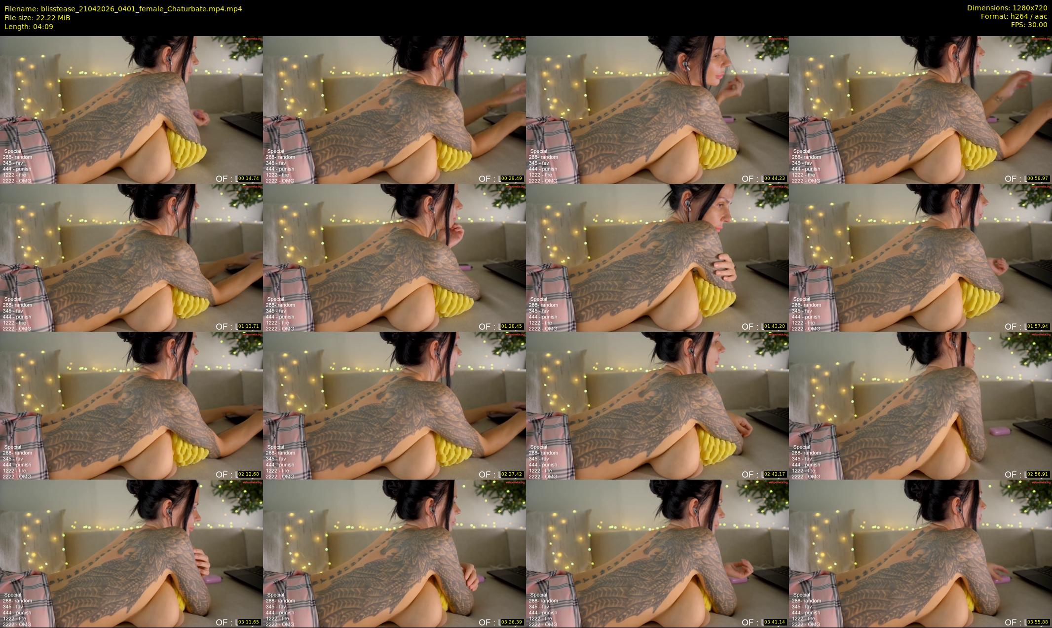 blisstease — 5 minute Chaturbate female cam show recording, 720p, Apr 21, 2026