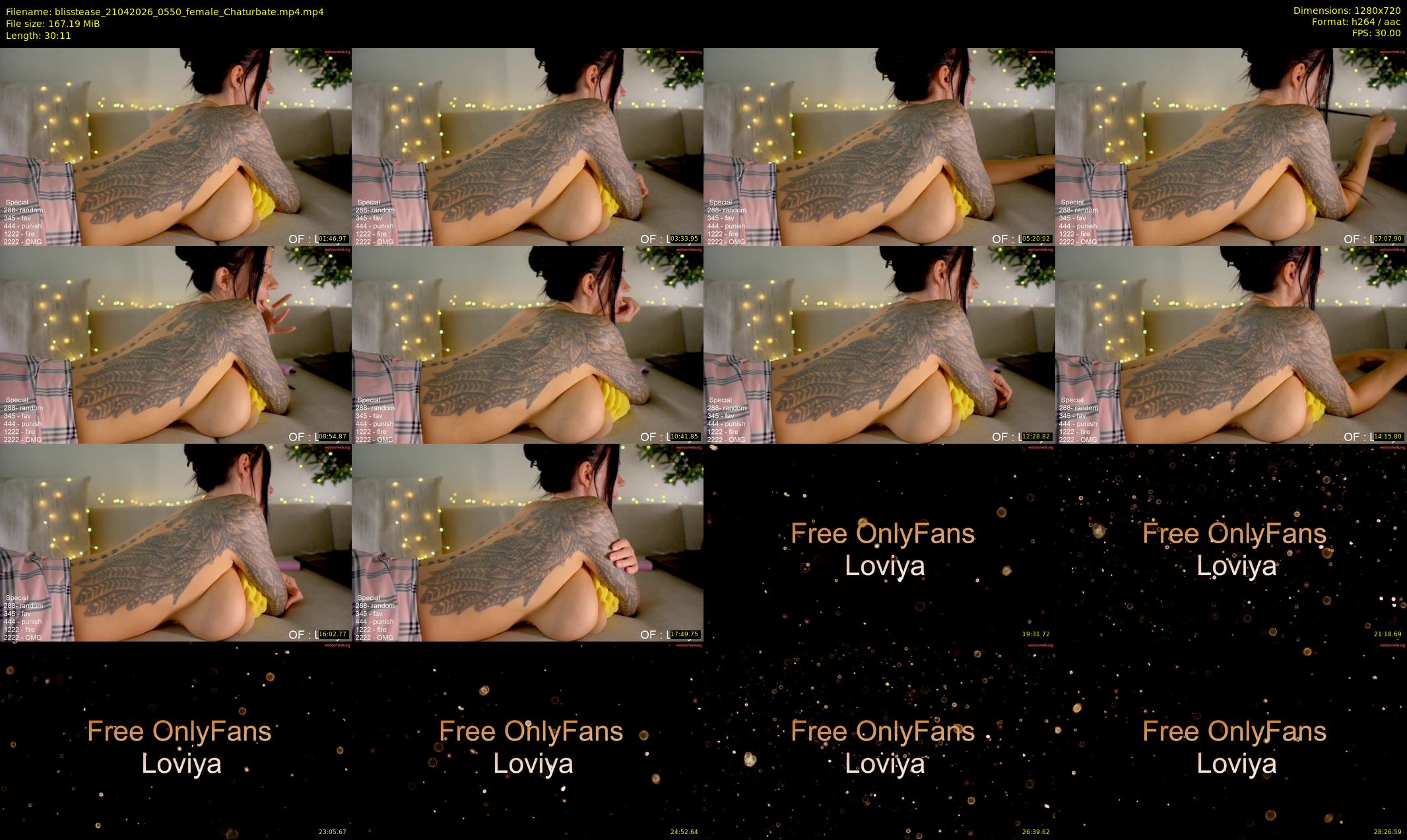blisstease — 31 minute Chaturbate female cam show recording, 720p, Apr 21, 2026