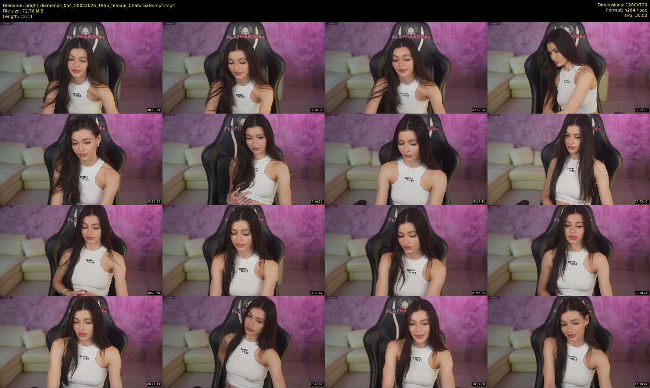 bright_diamonds_054 — 13 minute Chaturbate couple cam show recording, 720p, Apr 20, 2026