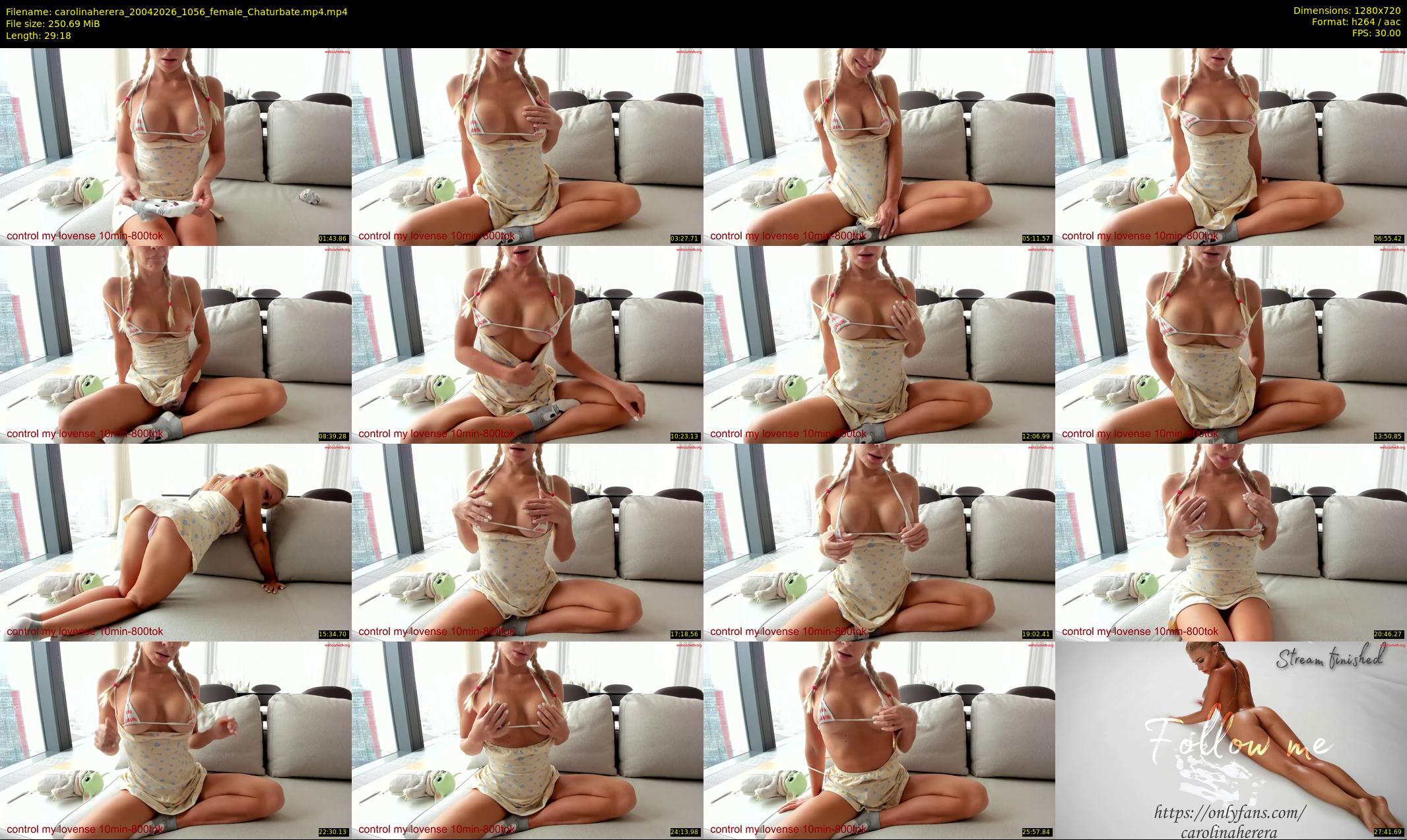 carolinaherera — 30 minute Chaturbate female cam show recording, 720p, Apr 20, 2026