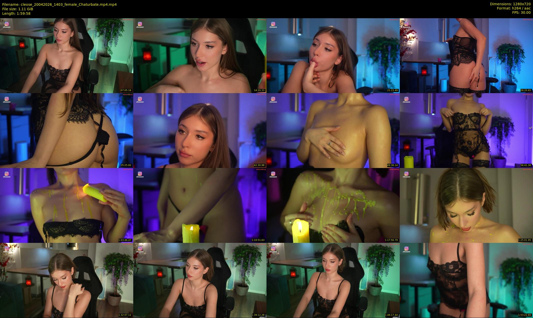 cleose — 120 minute Chaturbate female cam show recording, 720p, Apr 20, 2026
