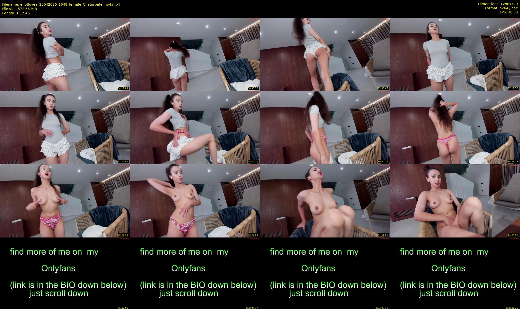 ehotlovea — 73 minute Chaturbate female cam show recording, 720p, Apr 20, 2026