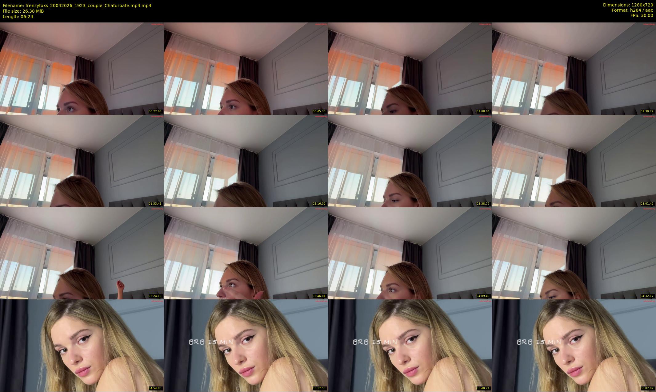 frenzyfoxs — 7 minute Chaturbate couple cam show recording, 720p, Apr 20, 2026