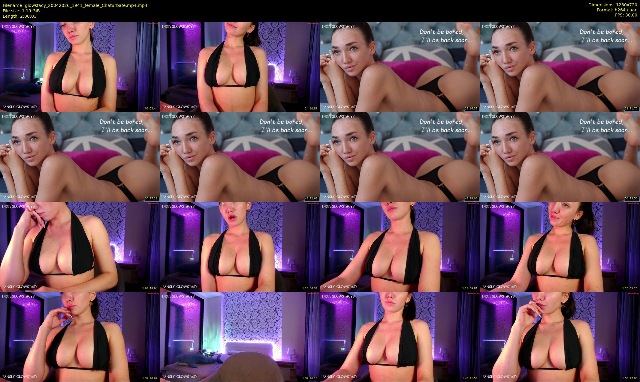 glowstacy — 121 minute Chaturbate female cam show recording, 720p, Apr 20, 2026