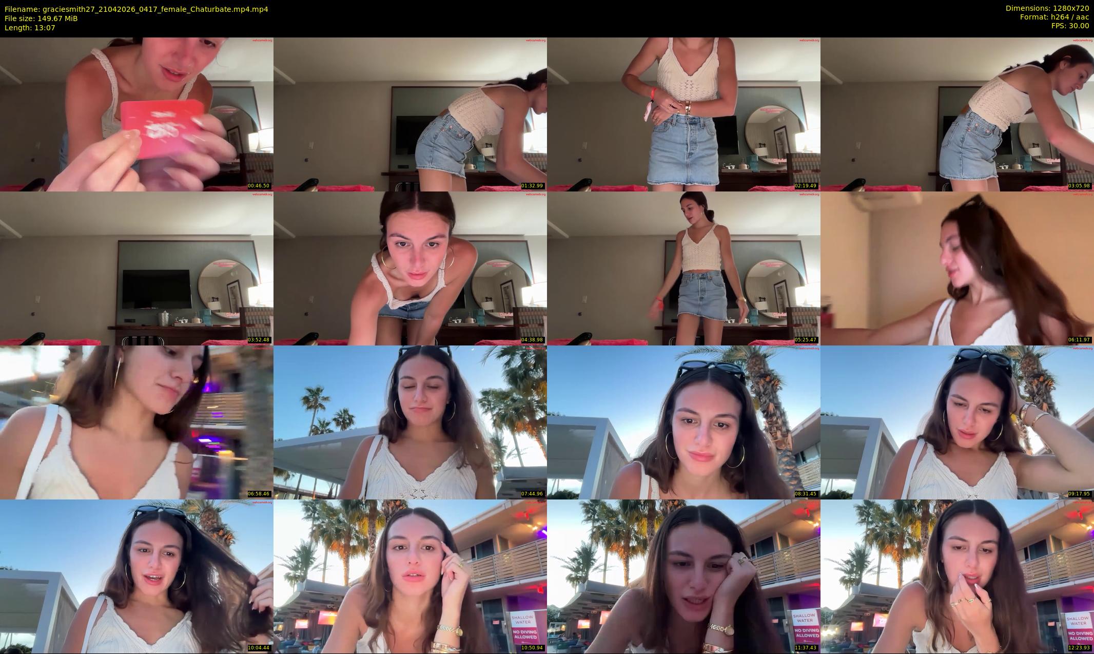 graciesmith27 — 14 minute Chaturbate female cam show recording, 720p, Apr 21, 2026