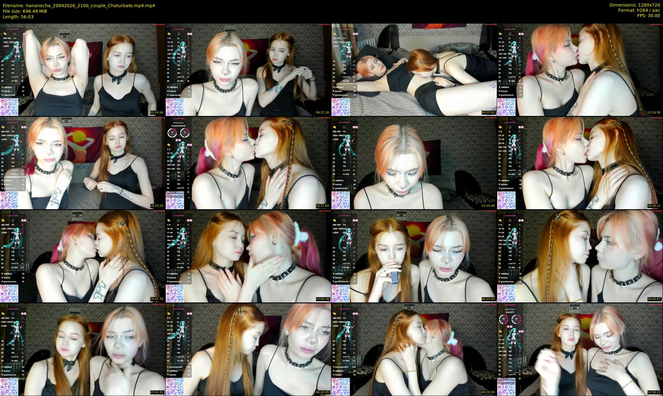 hananocha — 57 minute Chaturbate couple cam show recording, 720p, Apr 20, 2026