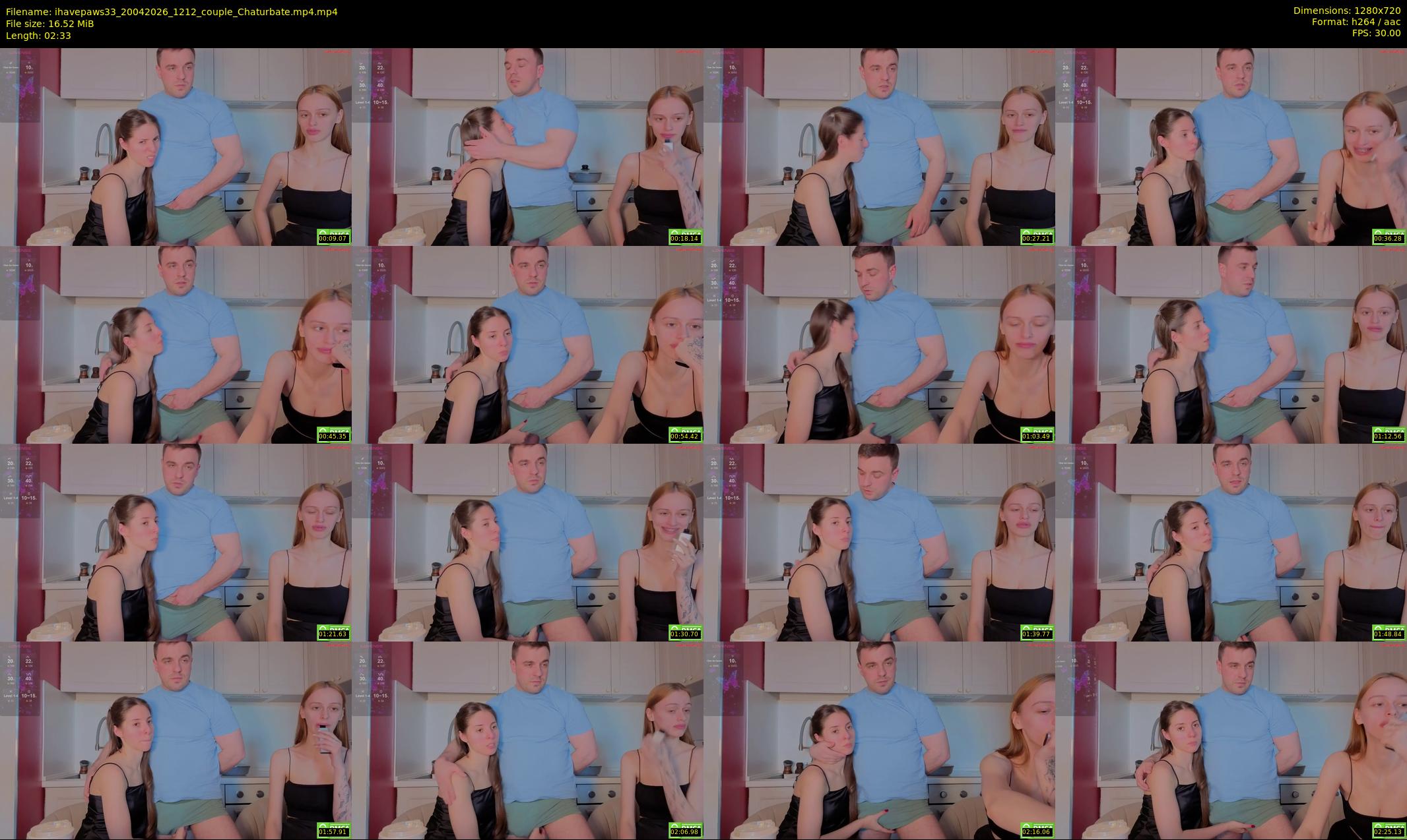 ihavepaws33 — 3 minute Chaturbate couple cam show recording, 720p, Apr 20, 2026