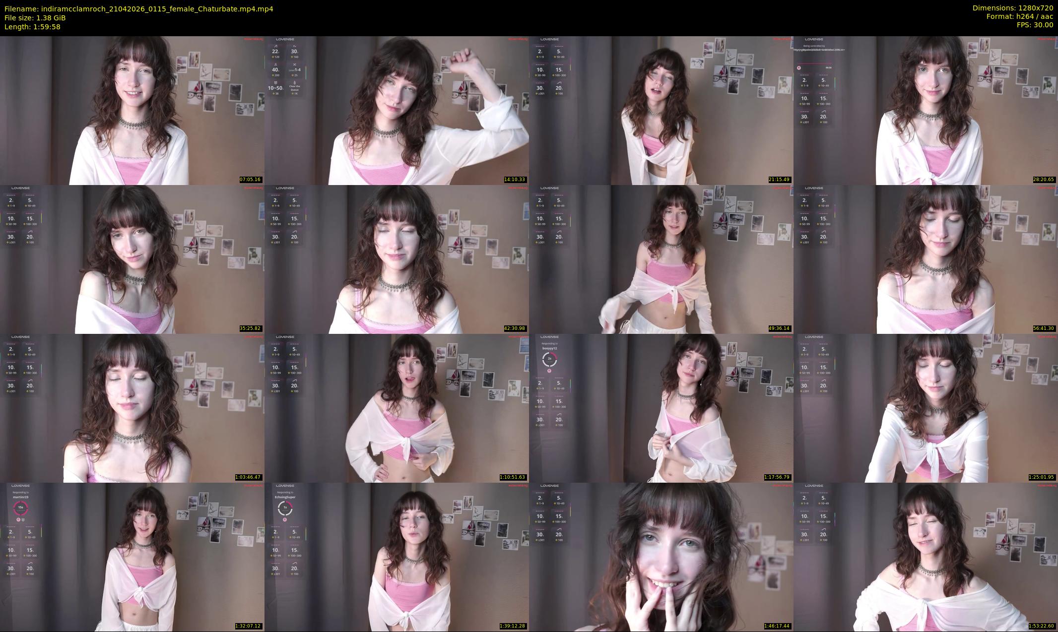 indiramcclamroch — 120 minute Chaturbate female cam show recording, 720p, Apr 21, 2026