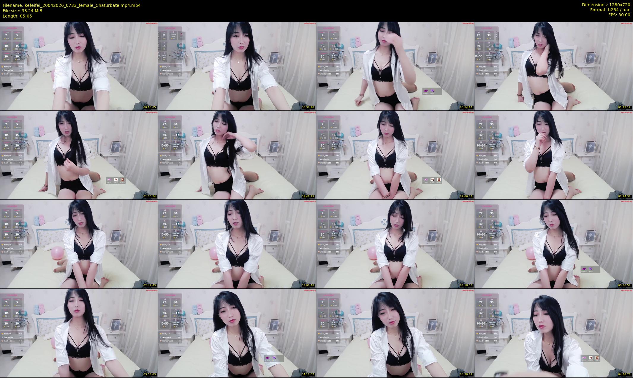 kefeifei — 6 minute Chaturbate female cam show recording, 720p, Apr 20, 2026