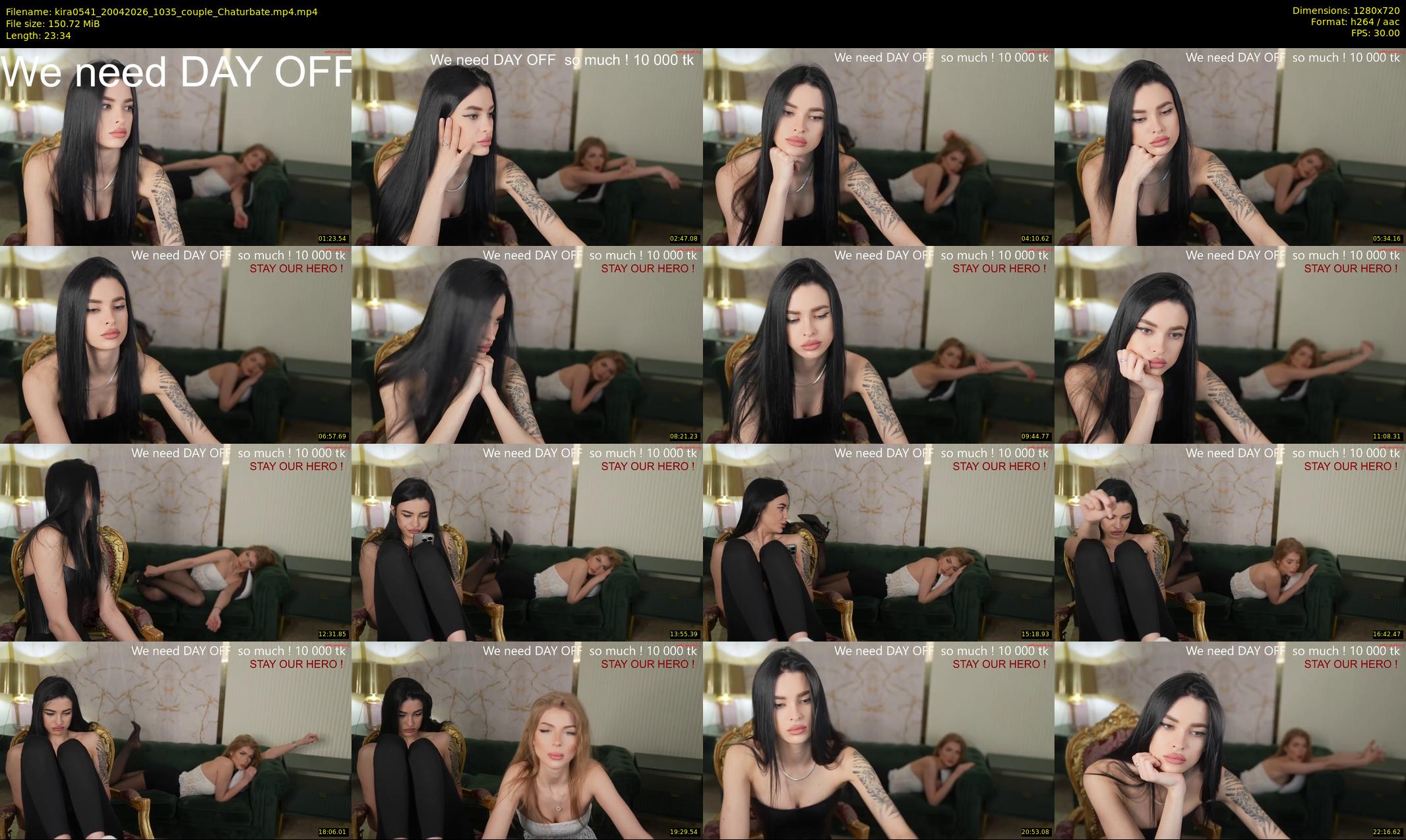 kira0541 — 24 minute Chaturbate couple cam show recording, 720p, Apr 20, 2026