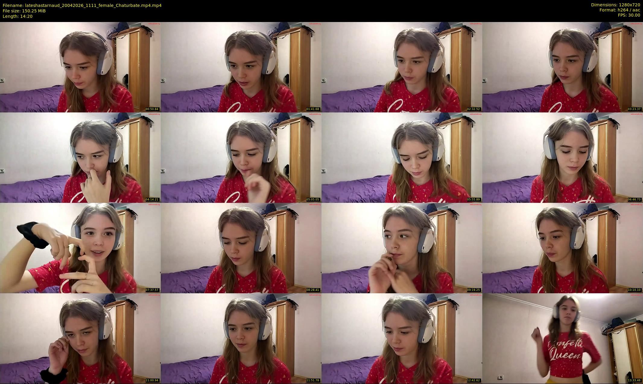 lateshastarnaud — 15 minute Chaturbate female cam show recording, 720p, Apr 20, 2026