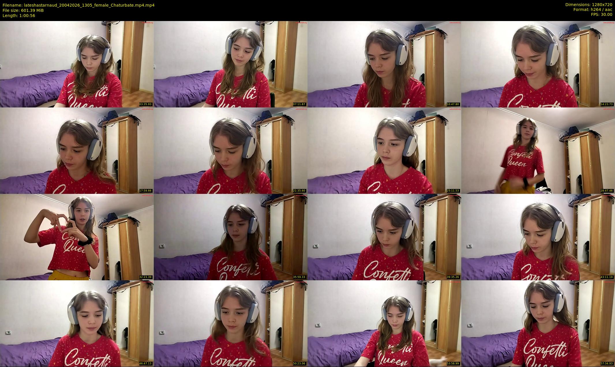 lateshastarnaud — 61 minute Chaturbate female cam show recording, 720p, Apr 20, 2026
