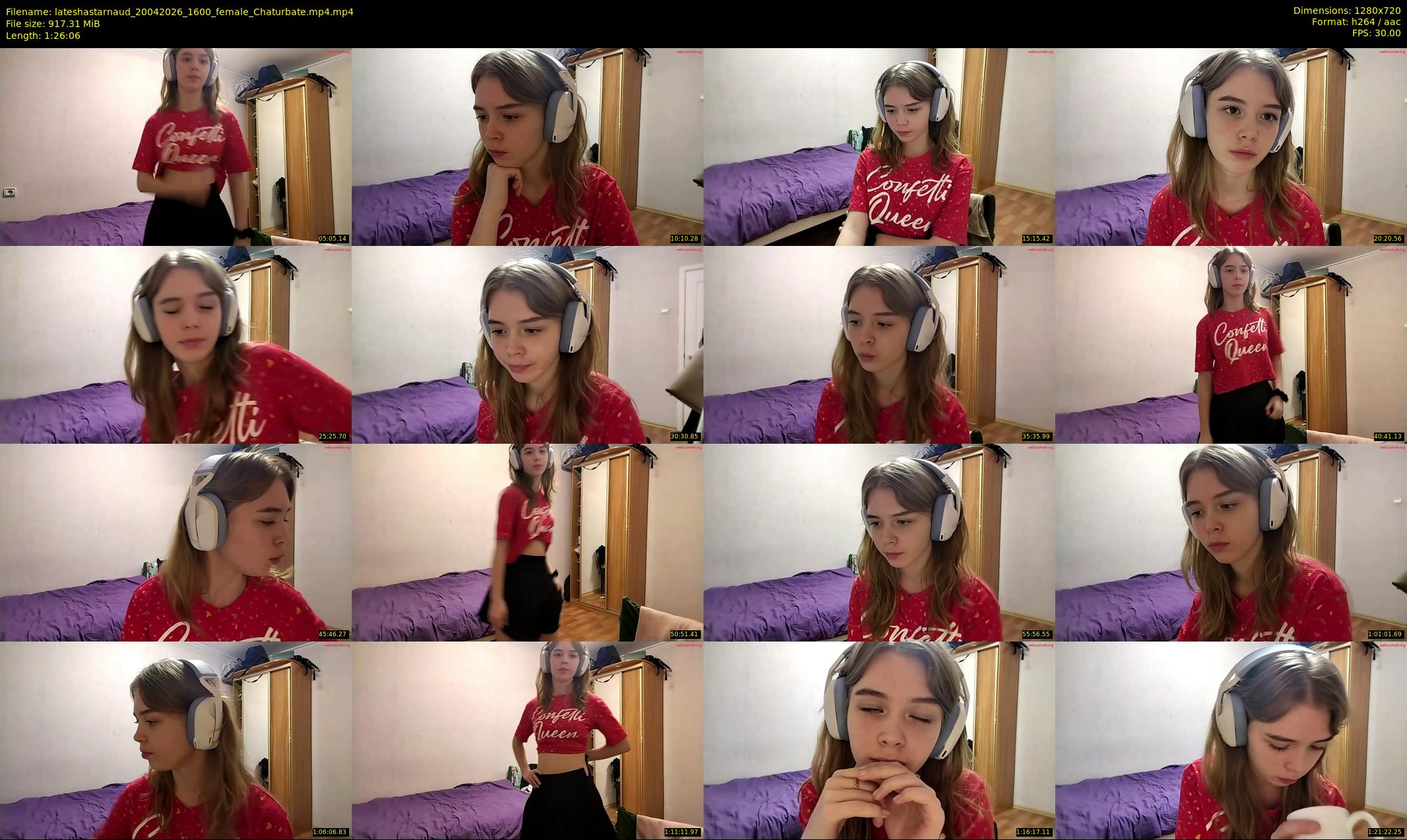 lateshastarnaud — 87 minute Chaturbate female cam show recording, 720p, Apr 20, 2026