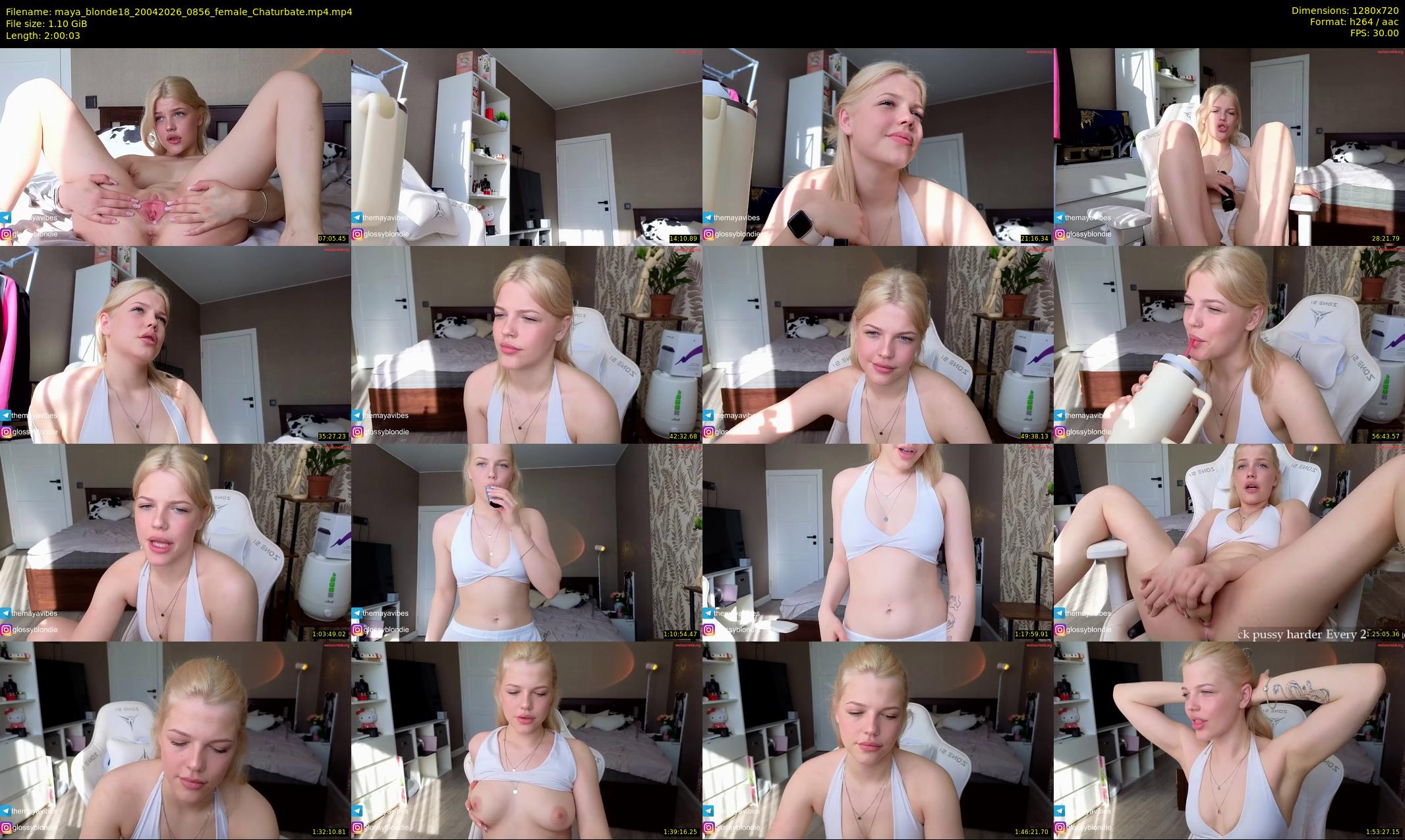 maya_blonde18 — 121 minute Chaturbate female cam show recording, 720p, Apr 20, 2026