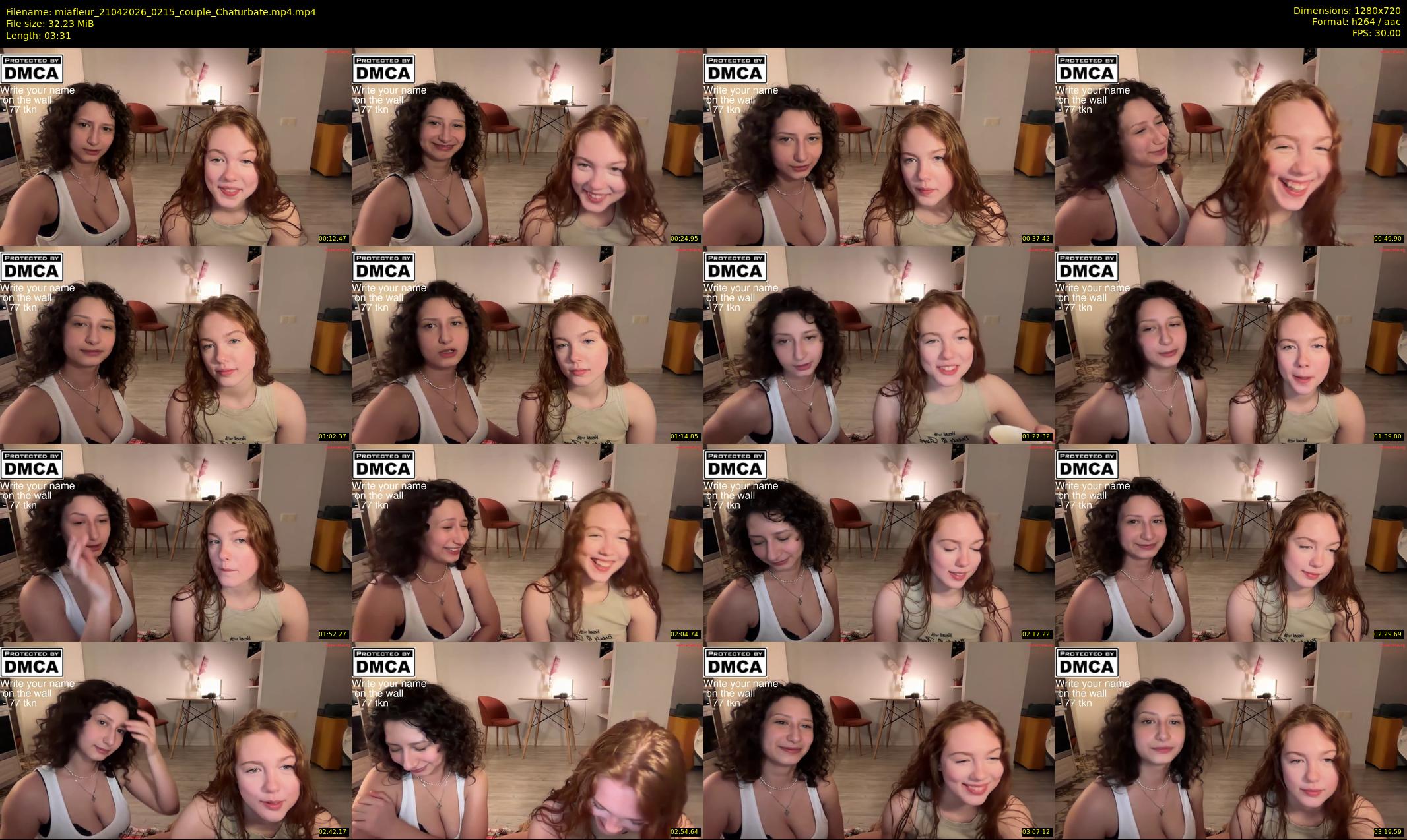 miafleur — 4 minute Chaturbate female cam show recording, 720p, Apr 21, 2026