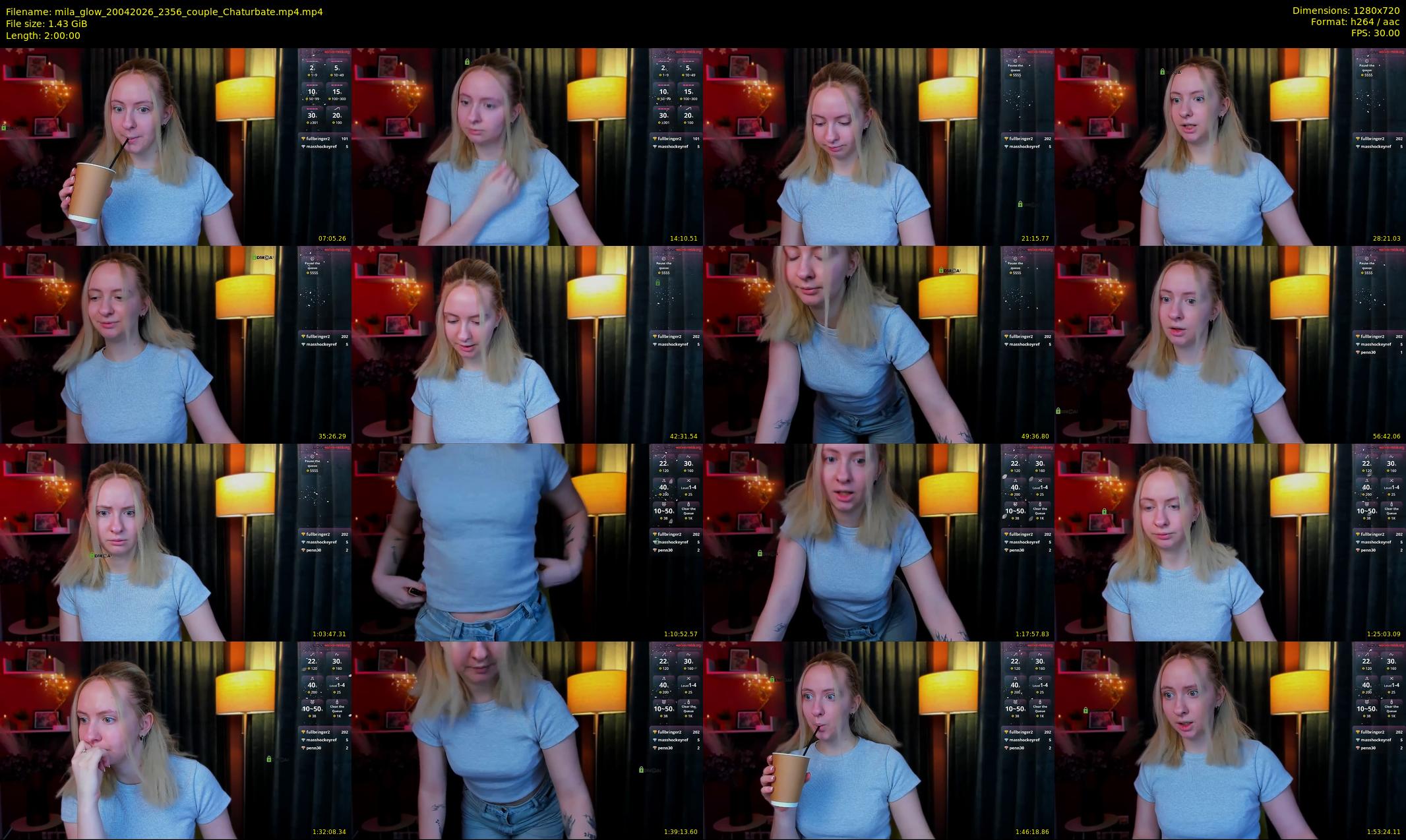 mila_glow — 120 minute Chaturbate female cam show recording, 720p, Apr 20, 2026